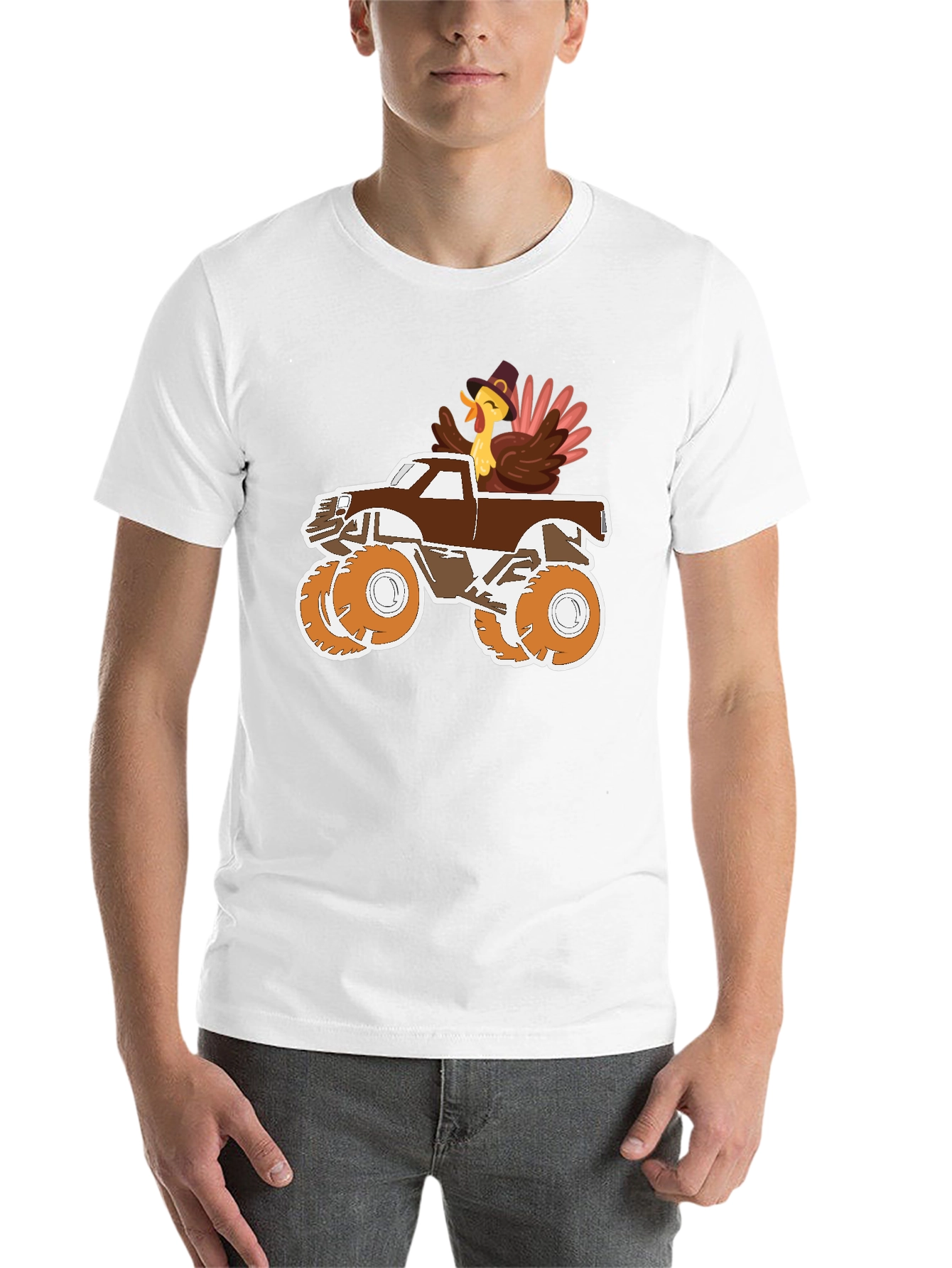 Black Turkey Monster Truck Graphic Tee view 14