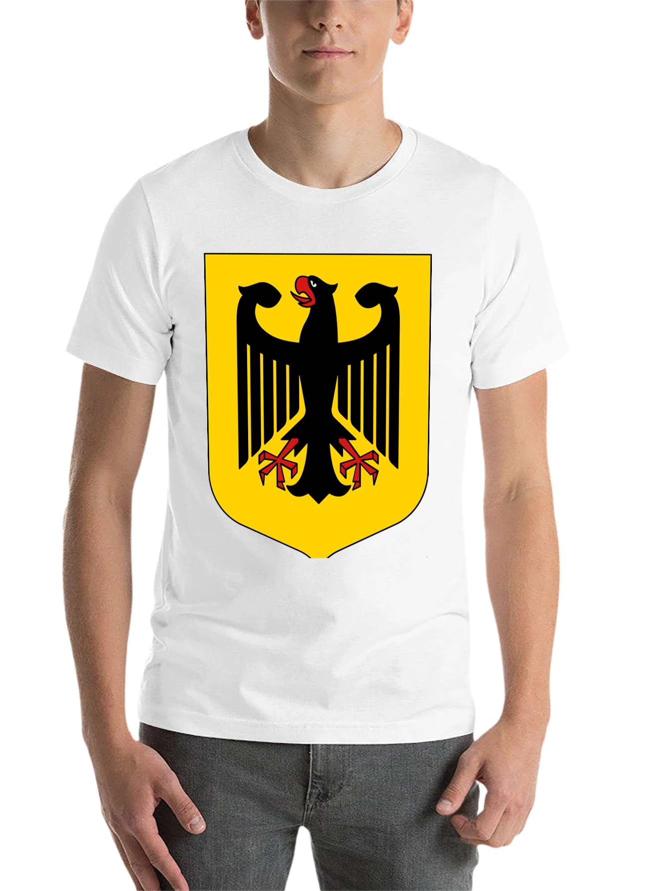 Black German Eagle Crest Black T-Shirt view 14
