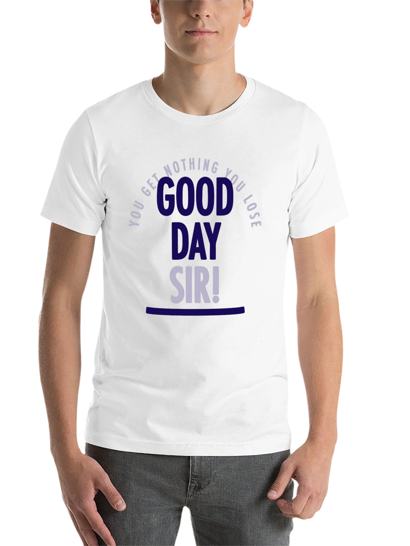 Black Good Day Sir! Graphic Tee - Black view 14