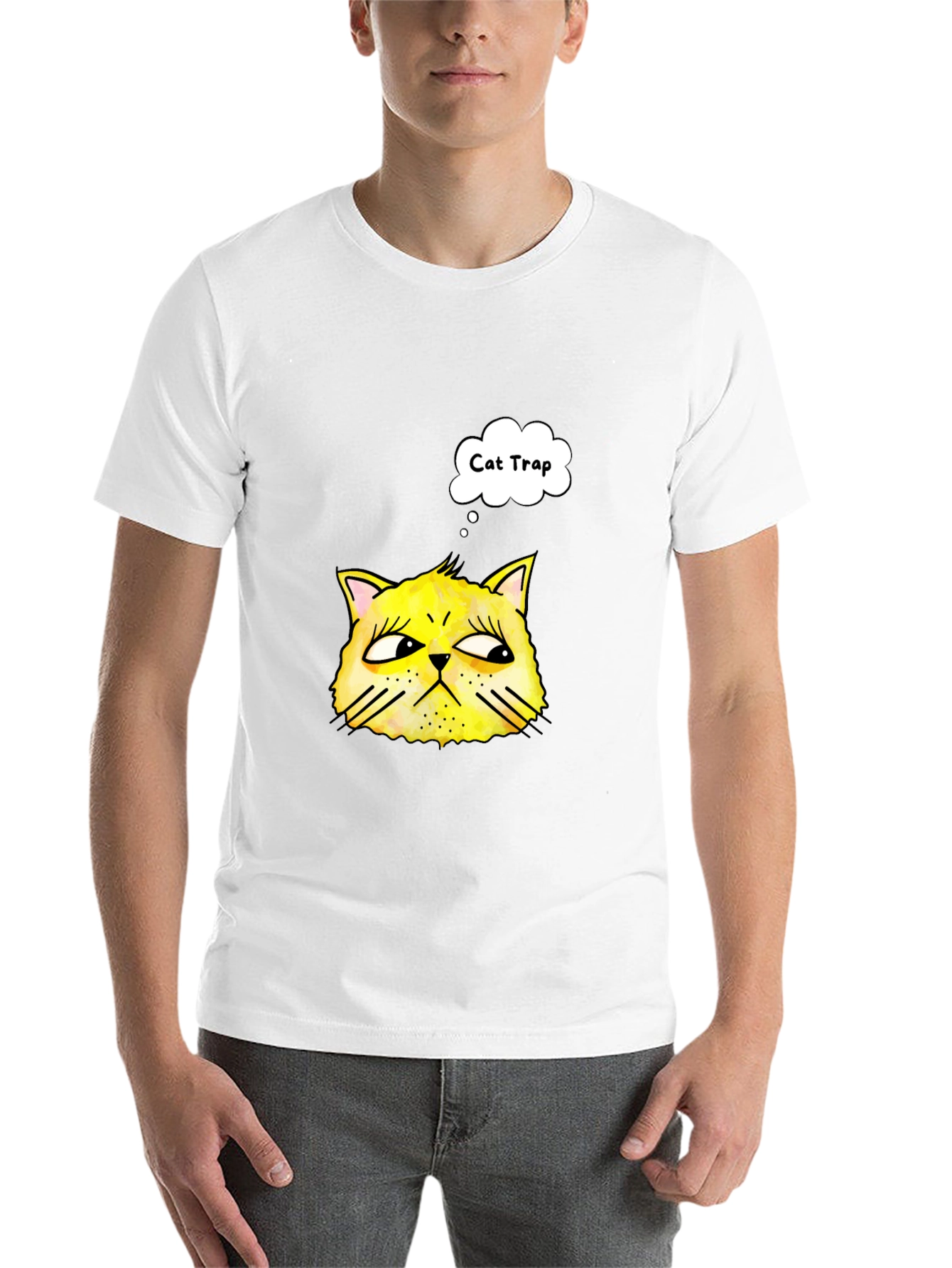 Black Cat Trap T-Shirt - Funny Graphic Tee view 14