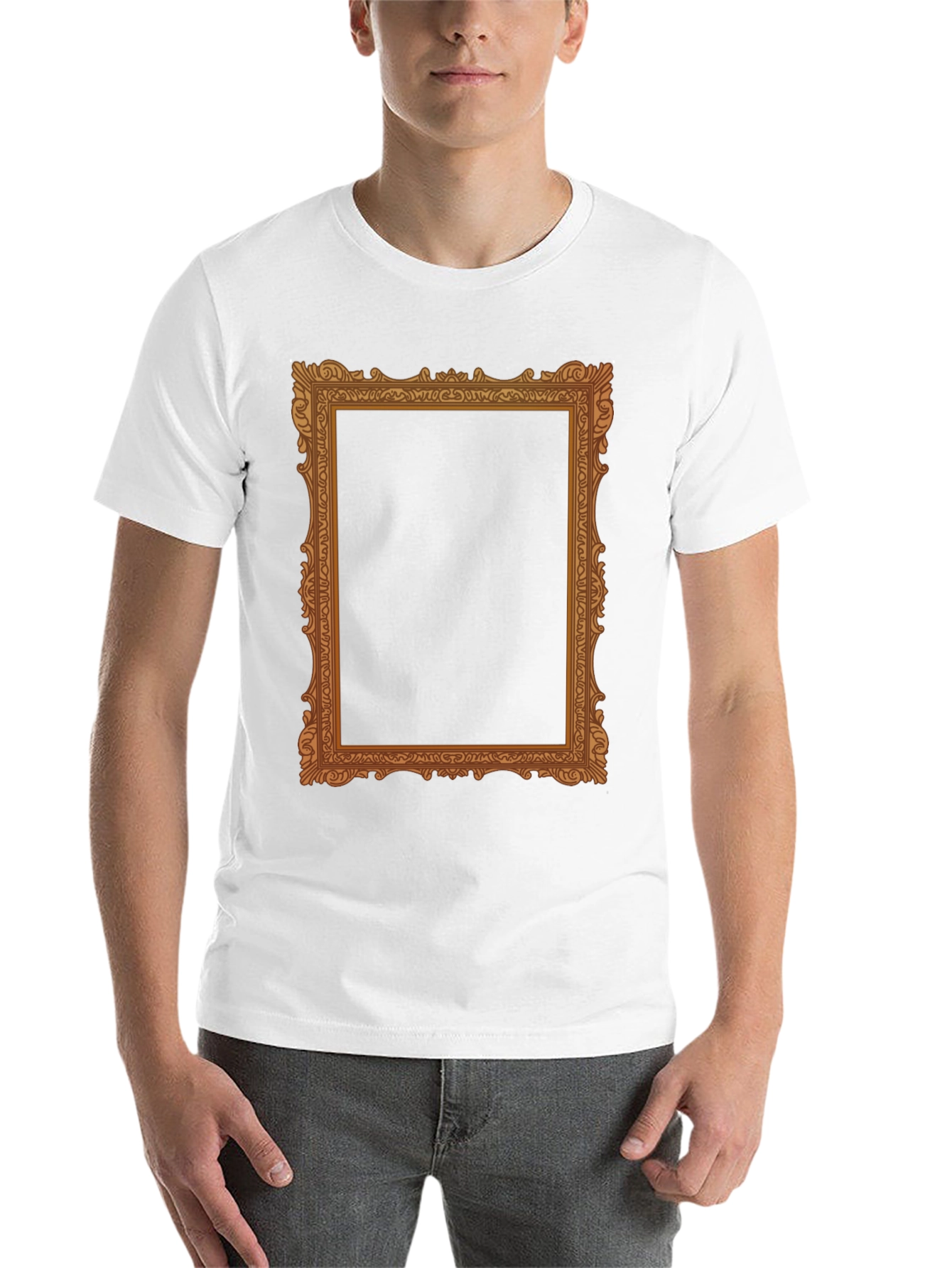 Black Ornate Frame Graphic Tee - Classic Black T-Shirt view 14