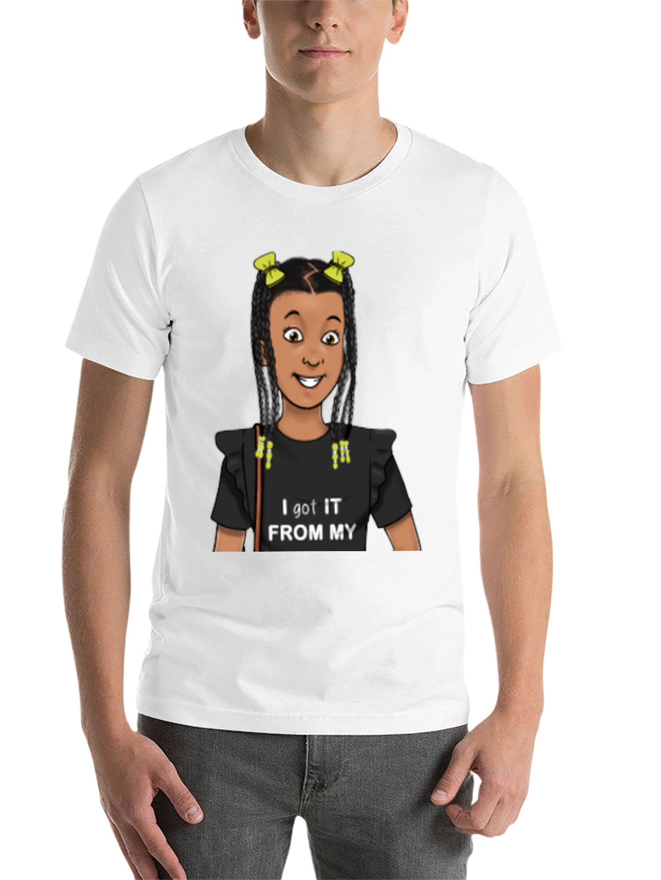 Black I Got It From My Mama T-Shirt view 14