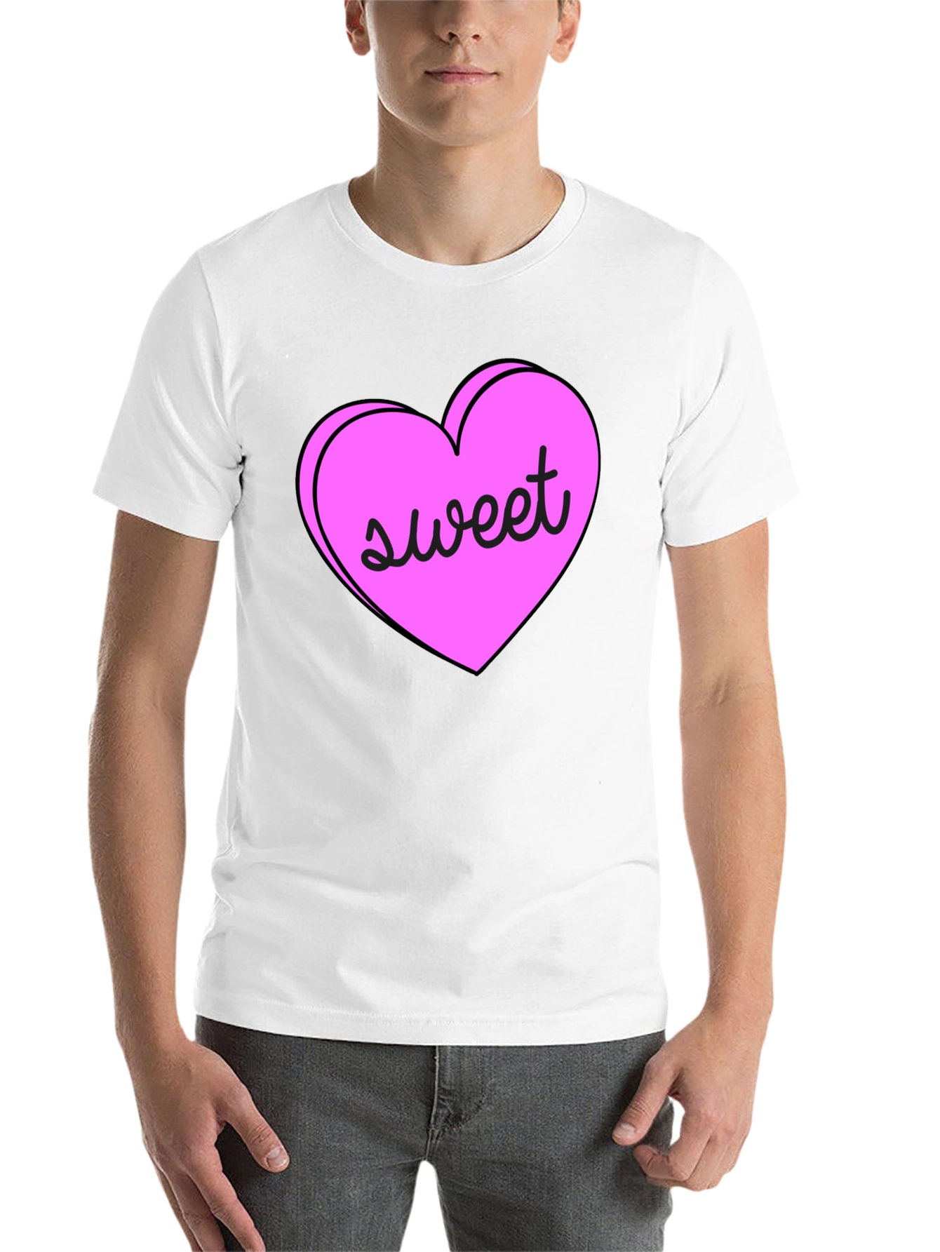 Black Sweet Heart Valentine's Day T-Shirt view 14