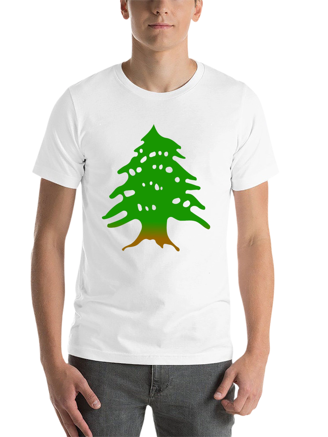 Black Lebanese Cedar Tree Graphic Tee view 14