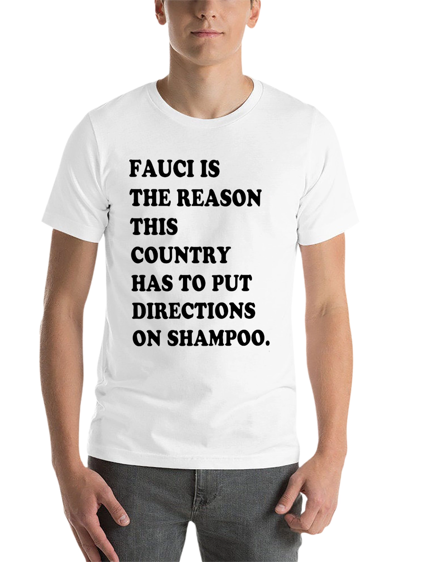 Black Fauci Shampoo Direction Tee view 14