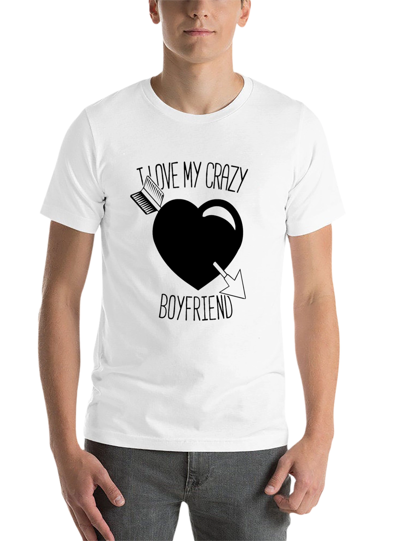 I Love My Crazy Boyfriend Graphic T-Shirt - 14