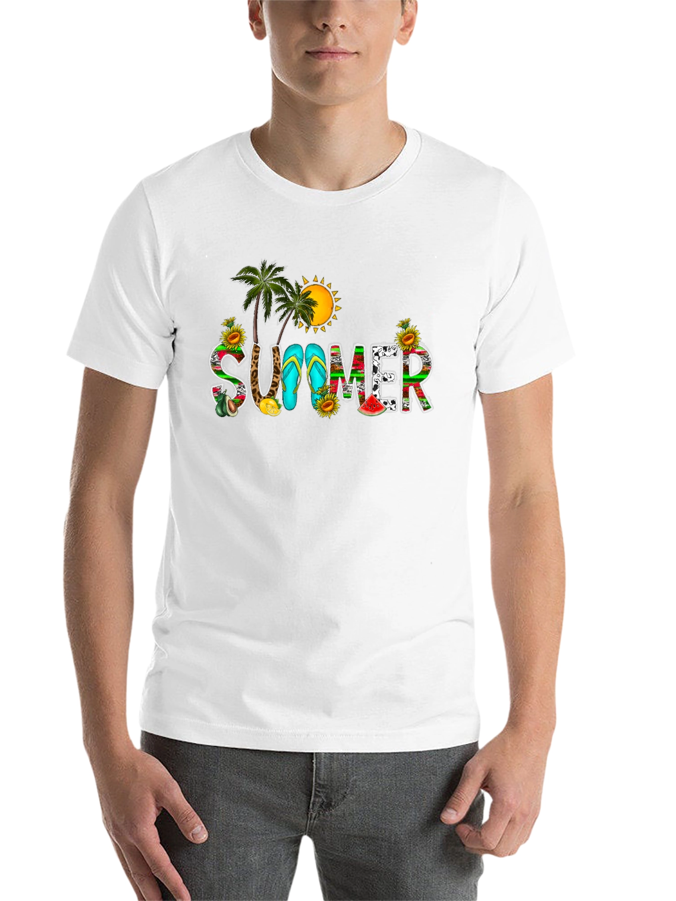 Black Summer Graphic T-Shirt view 14