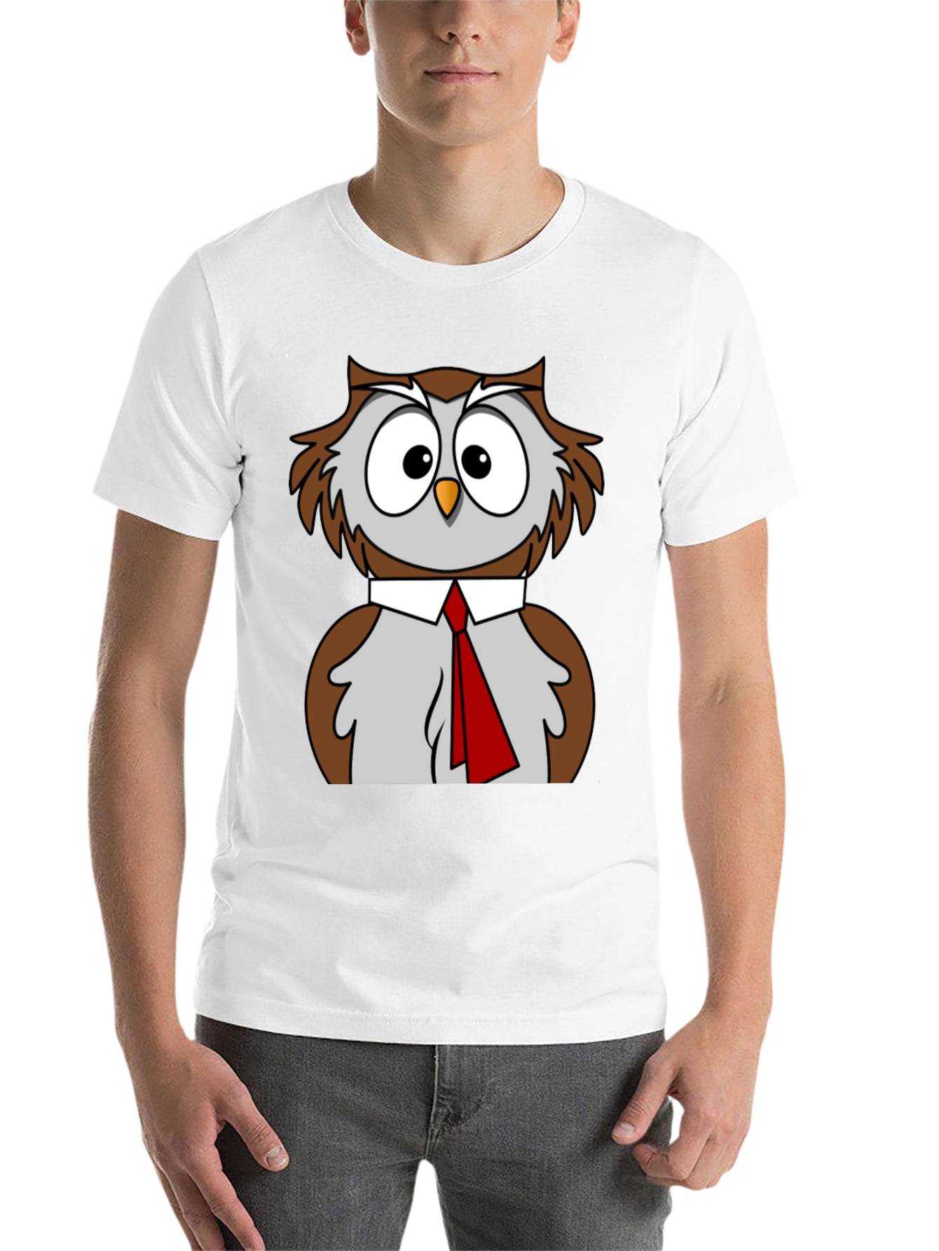 Black Owl T-Shirt Funny Bird Business Casual Tee view 14