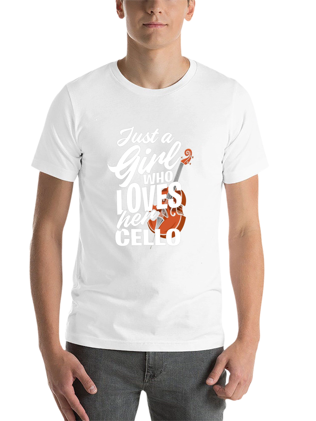 Black Just a Girl Who Loves Her Cello T-Shirt view 14