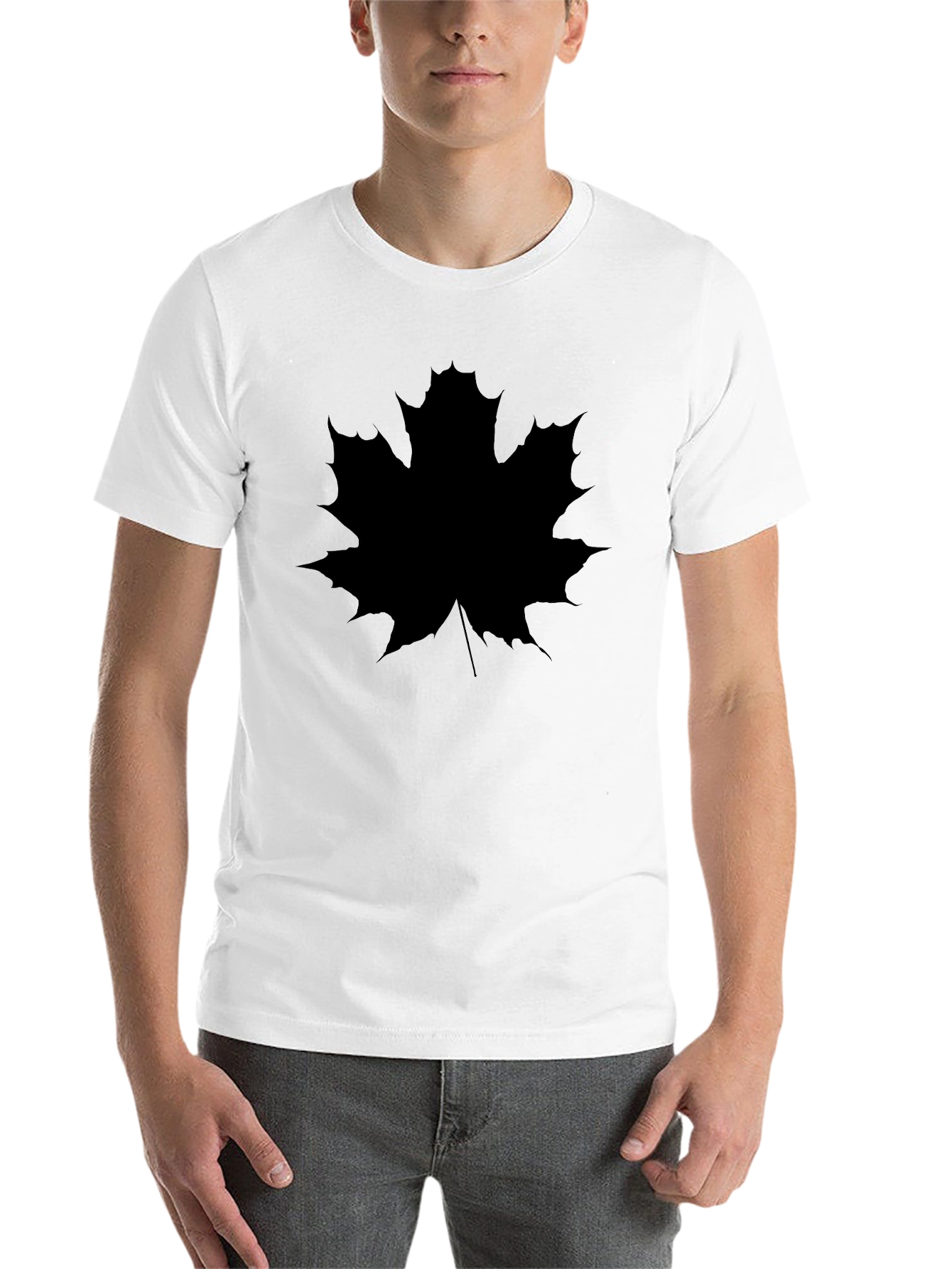 Black Maple Leaf Graphic Tee - Black view 14