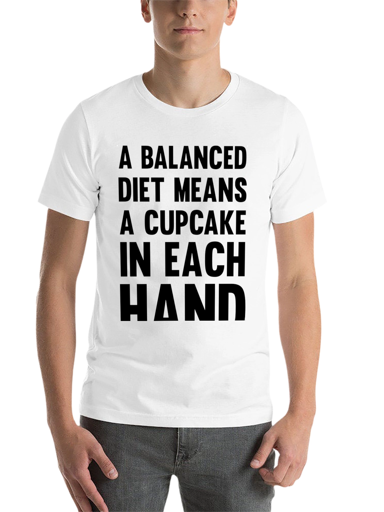 Black A Balanced Diet Cupcake T-Shirt view 14