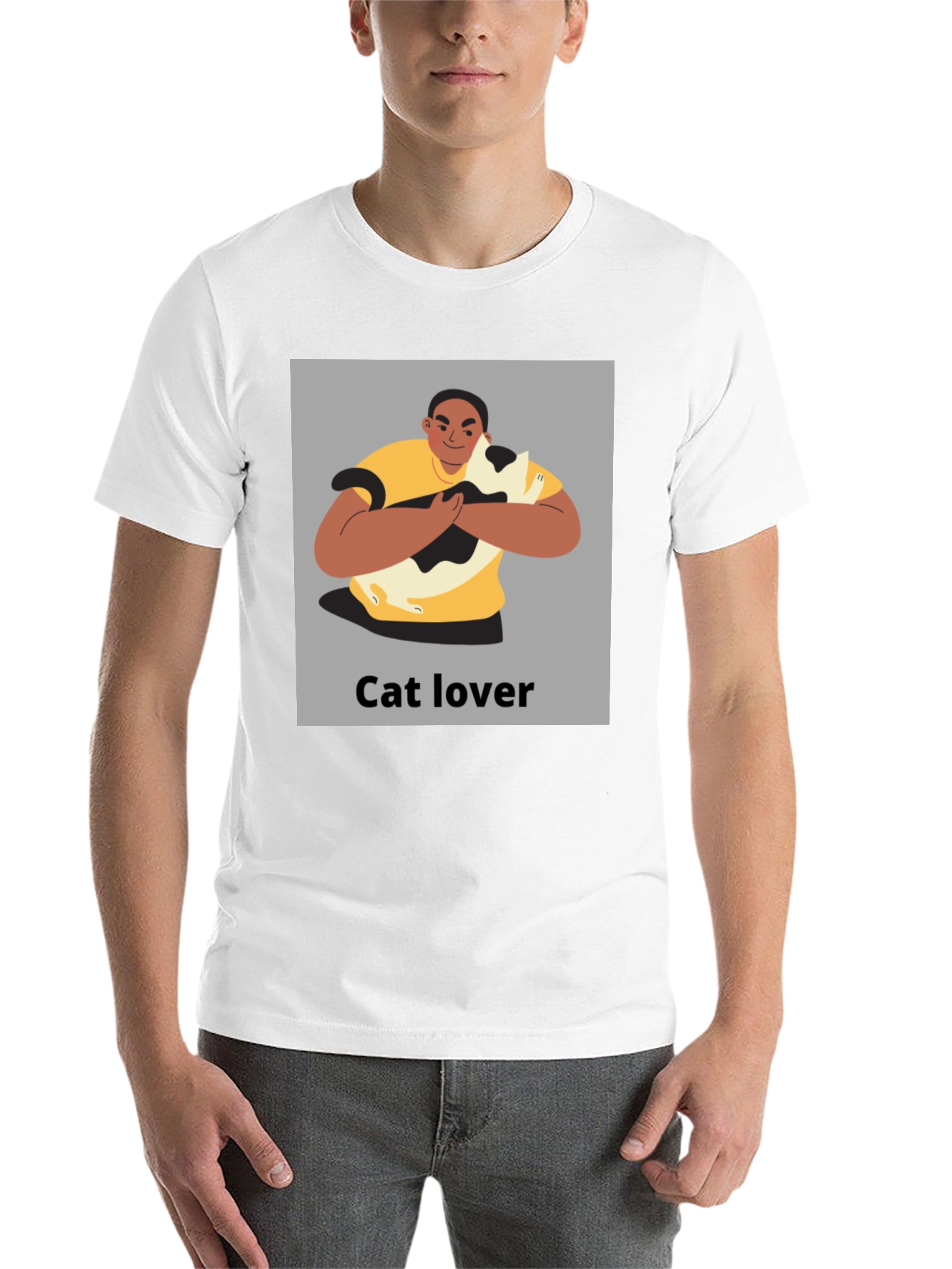 Black Cat Lover Graphic Tee - Unisex Black T-Shirt view 14
