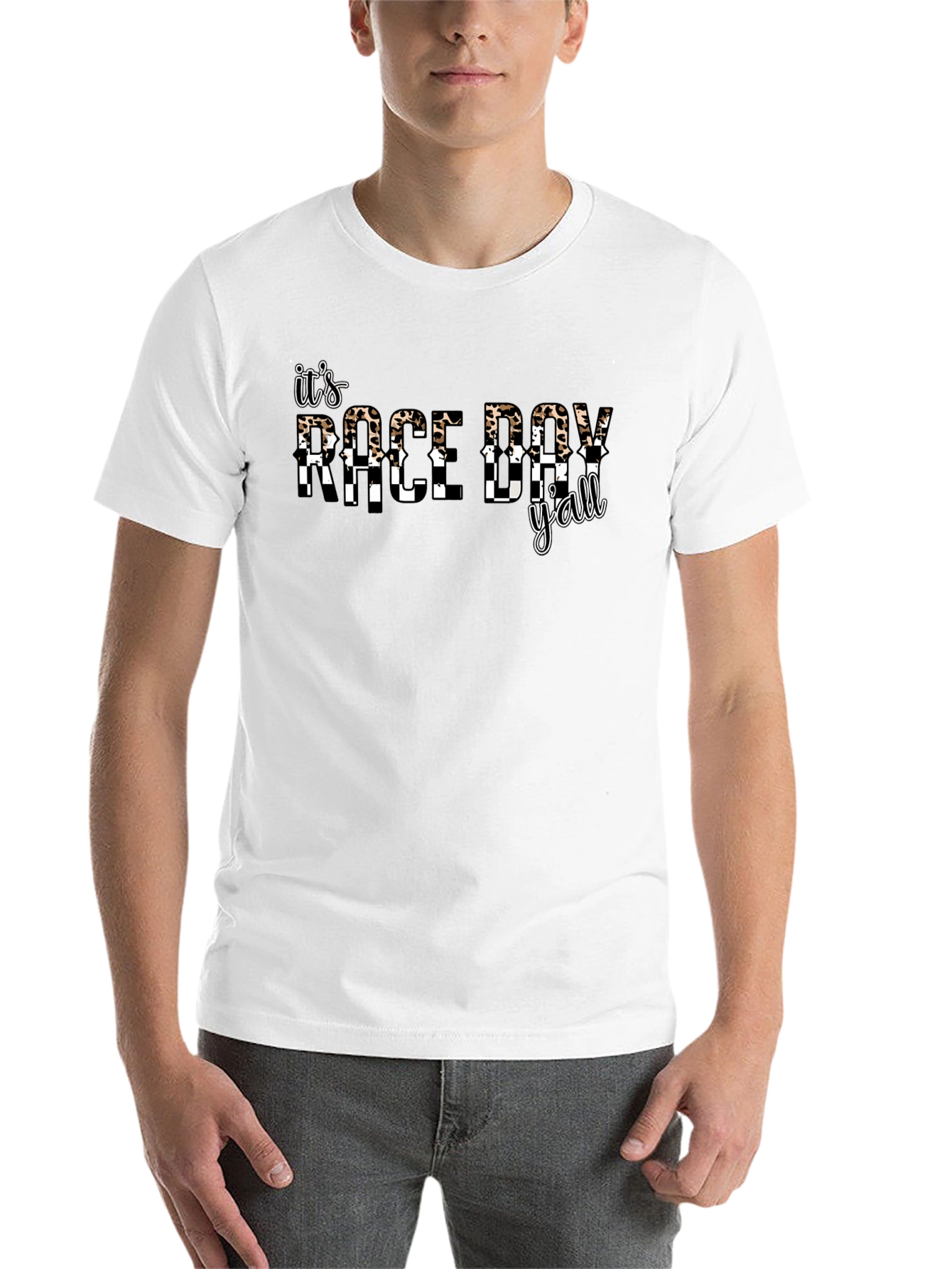 Black It's Race Day Y'all Black Graphic Tee view 14