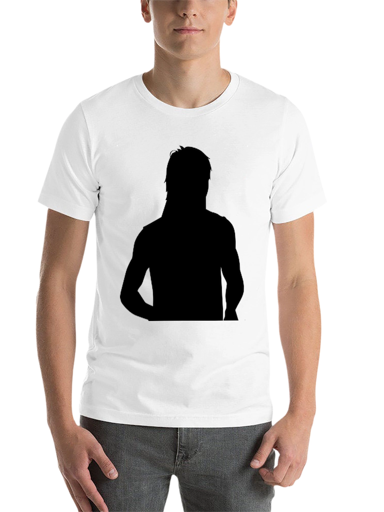 Black Silhouette Graphic Tee - Soft Black Cotton view 14