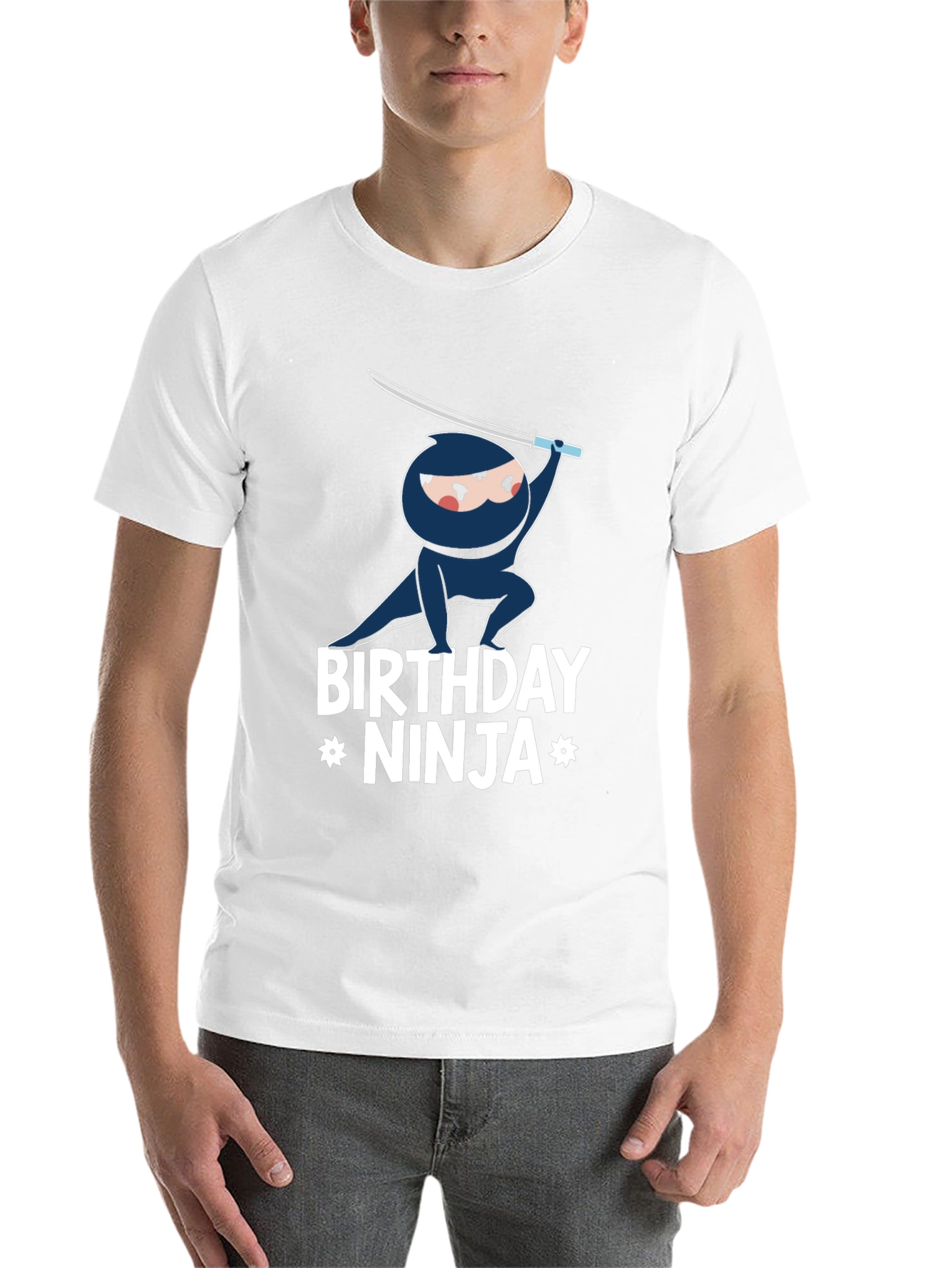Black Birthday Ninja Graphic T-Shirt view 14