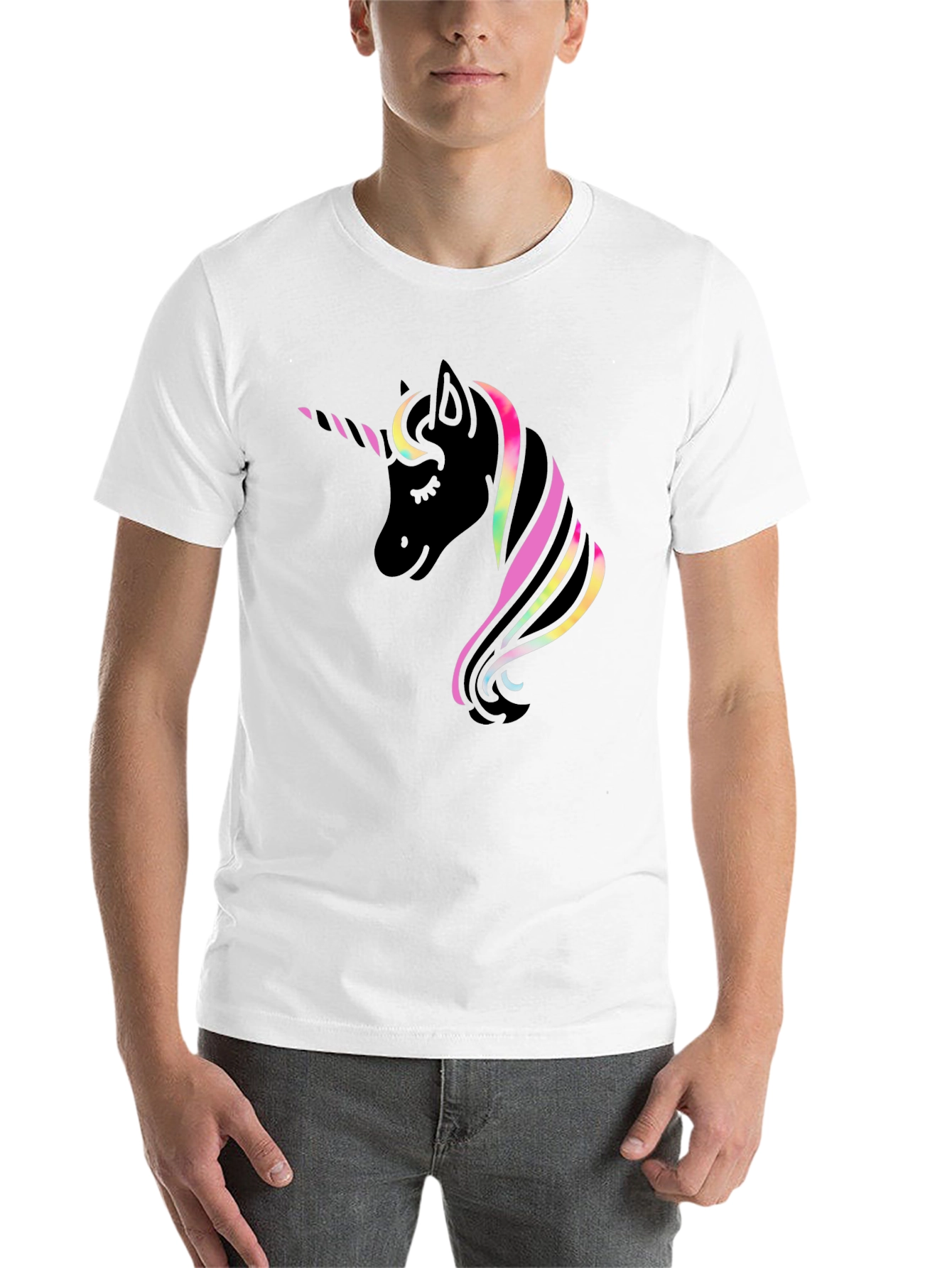 Black Unicorn Graphic Black T-Shirt view 14