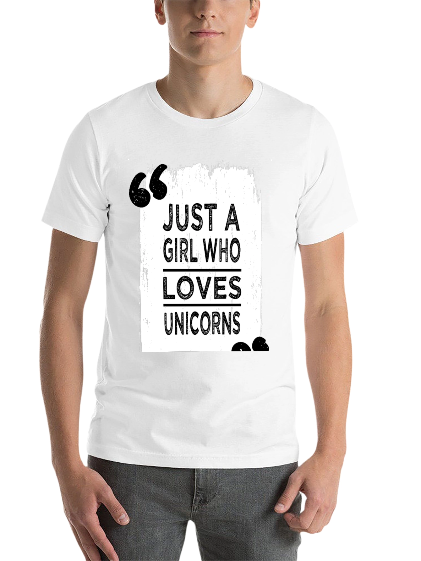Black Just a Girl Who Loves Unicorns T-Shirt view 14