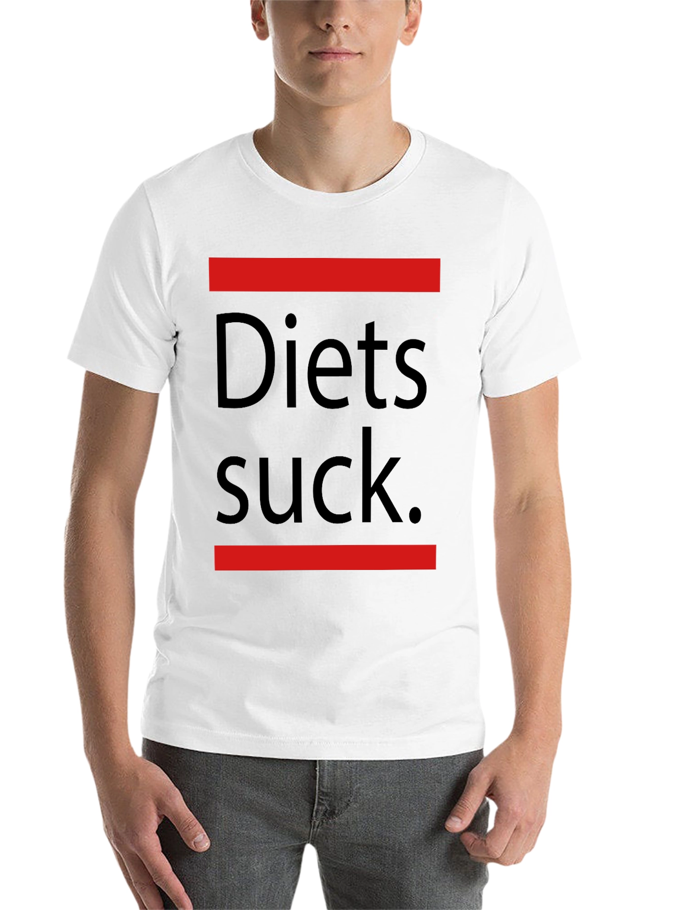 Black Diets Suck Graphic T-Shirt - Unisex view 14