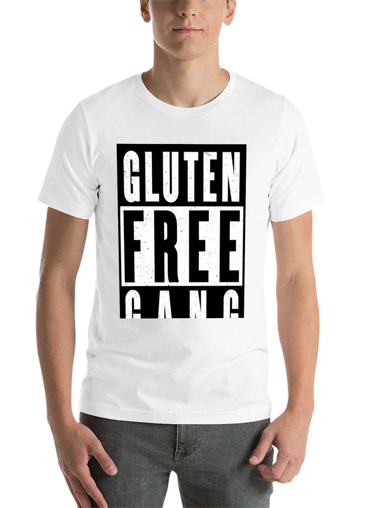 Black Gluten Free Gang T-Shirt -  Bold Graphic Tee view 14