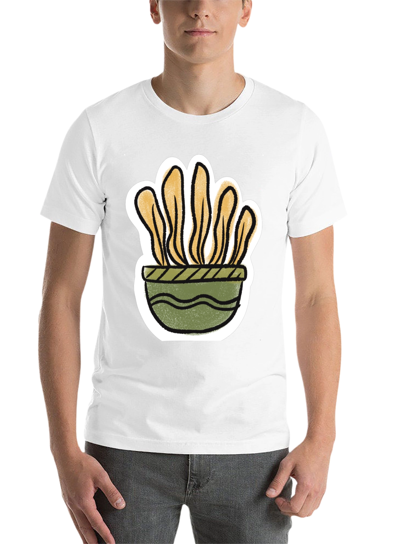 Black Plant Pot Graphic Tee - Trendy Stylish view 14