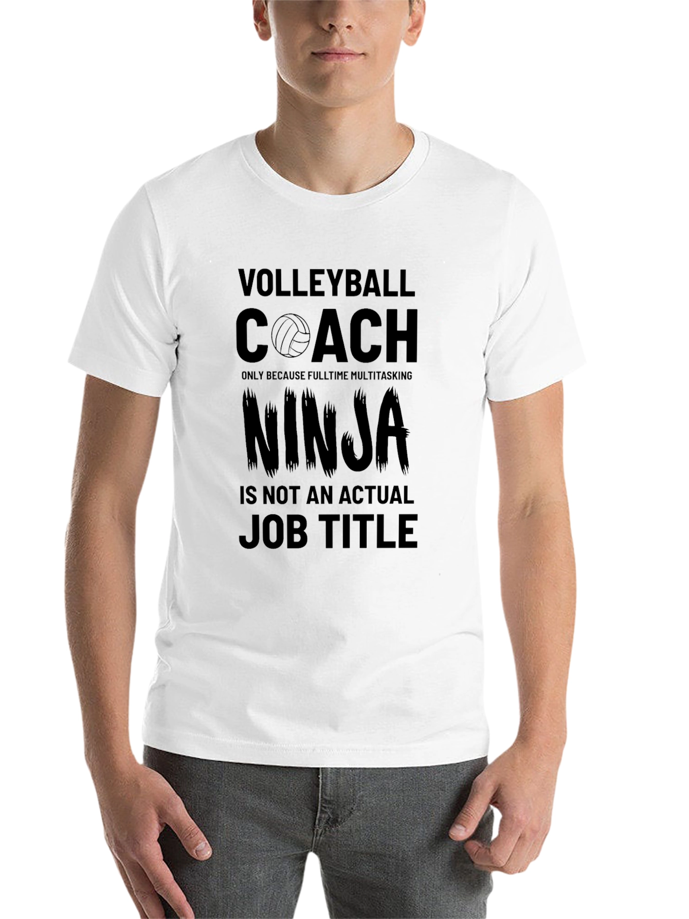 Volleyball Coach Ninja Job Title T-Shirt - 14
