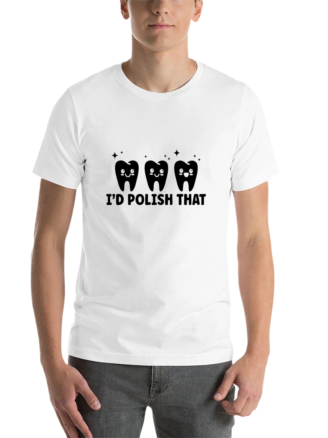 Black I'd Polish That T-Shirt, Dental Hygienist Tee view 14