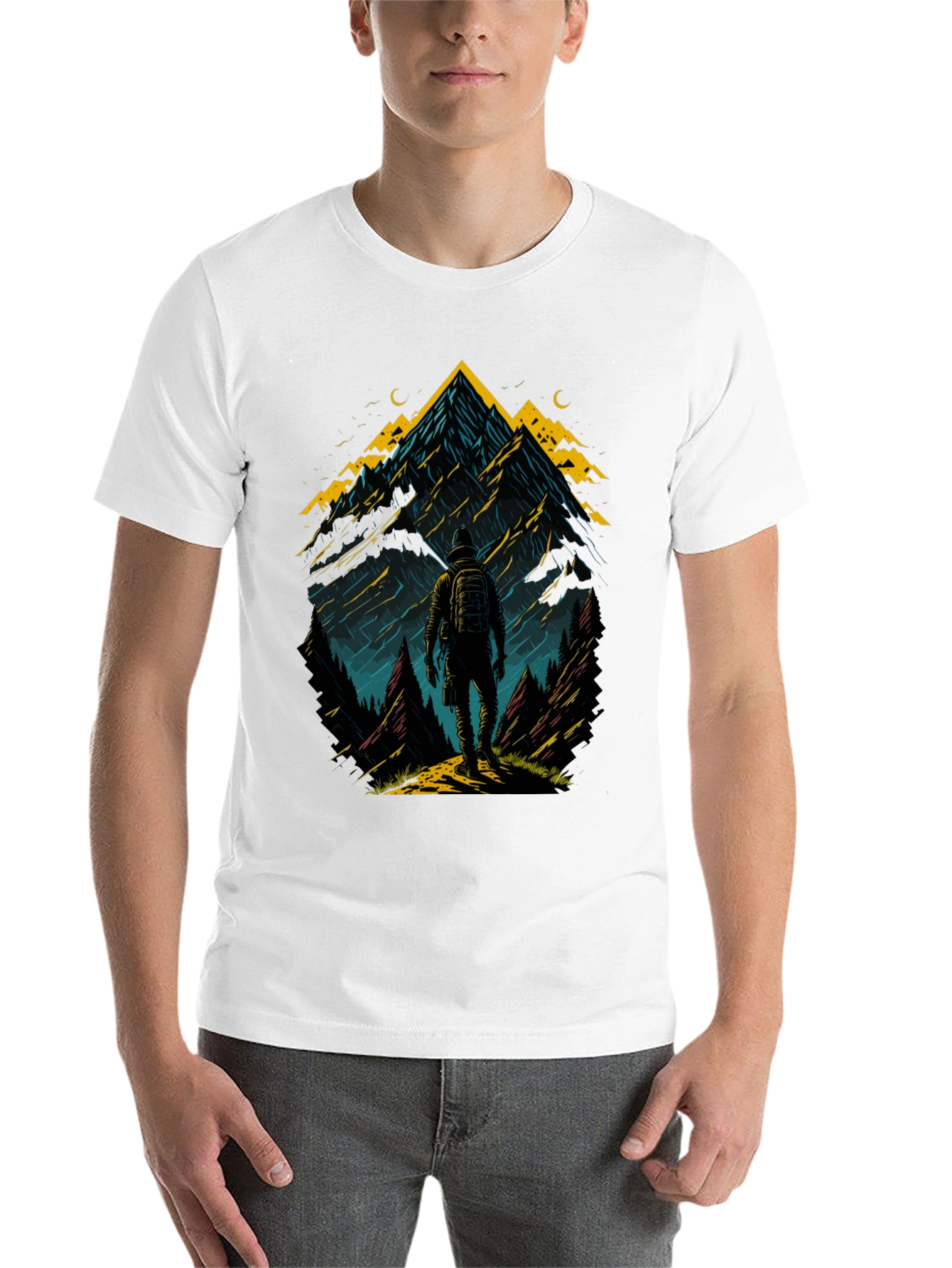 Black Mountain Adventure T-Shirt: Hiker Graphic Tee view 14