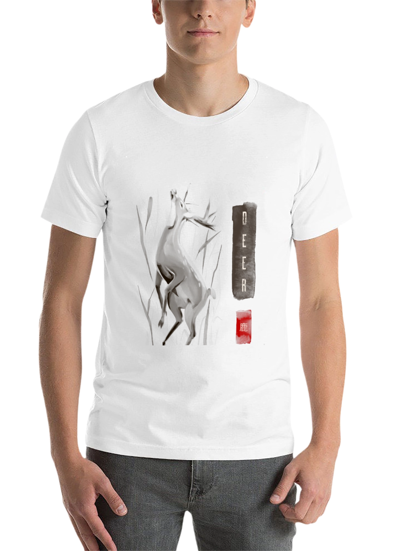 Black Deer Graphic T-Shirt - Soft Cotton Tee view 14