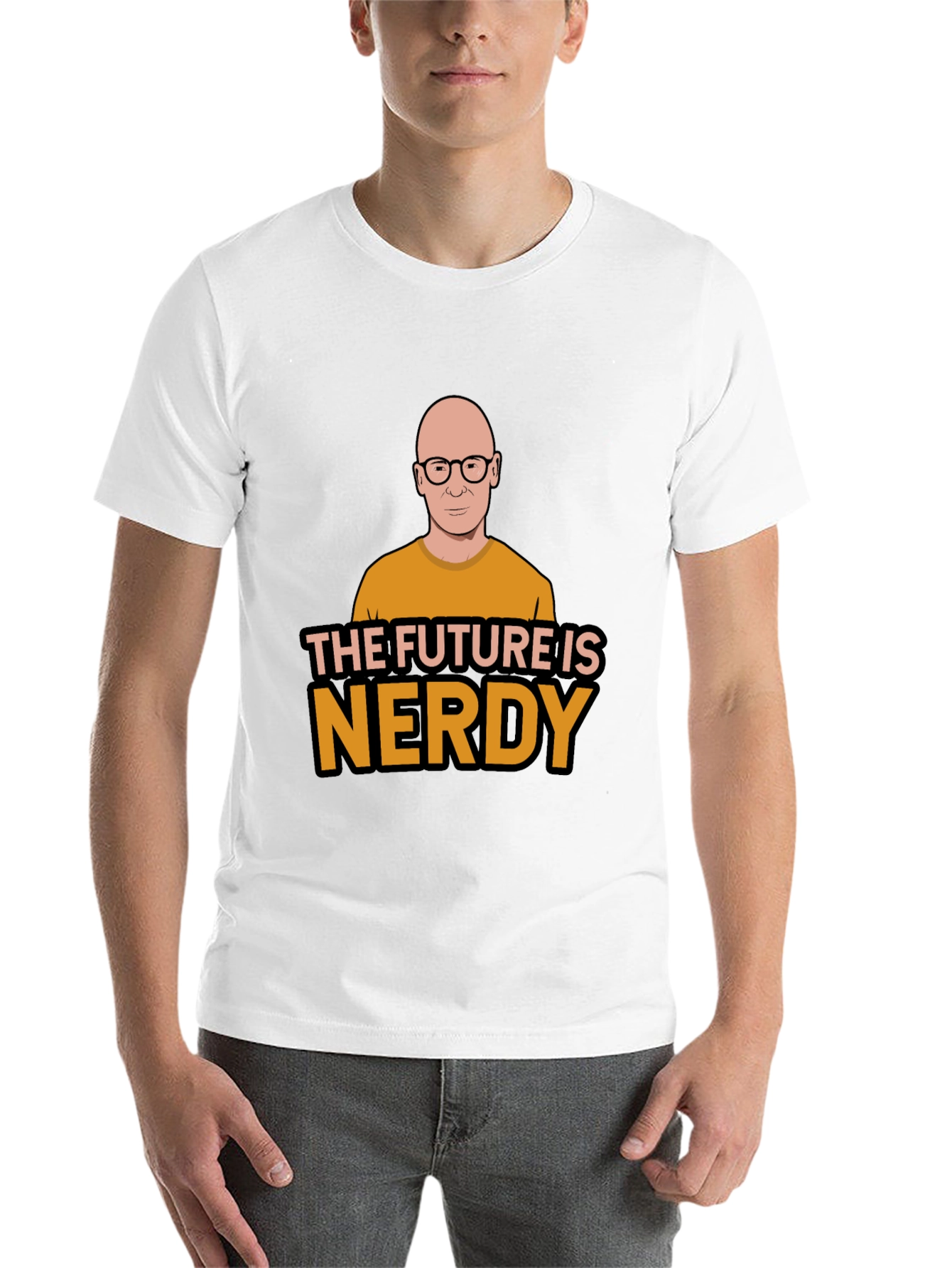 Black The Future is Nerdy Graphic T-Shirt view 14