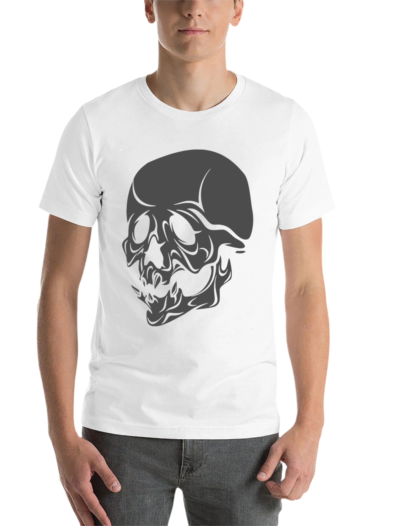 Black Skull Graphic Black T-Shirt view 14