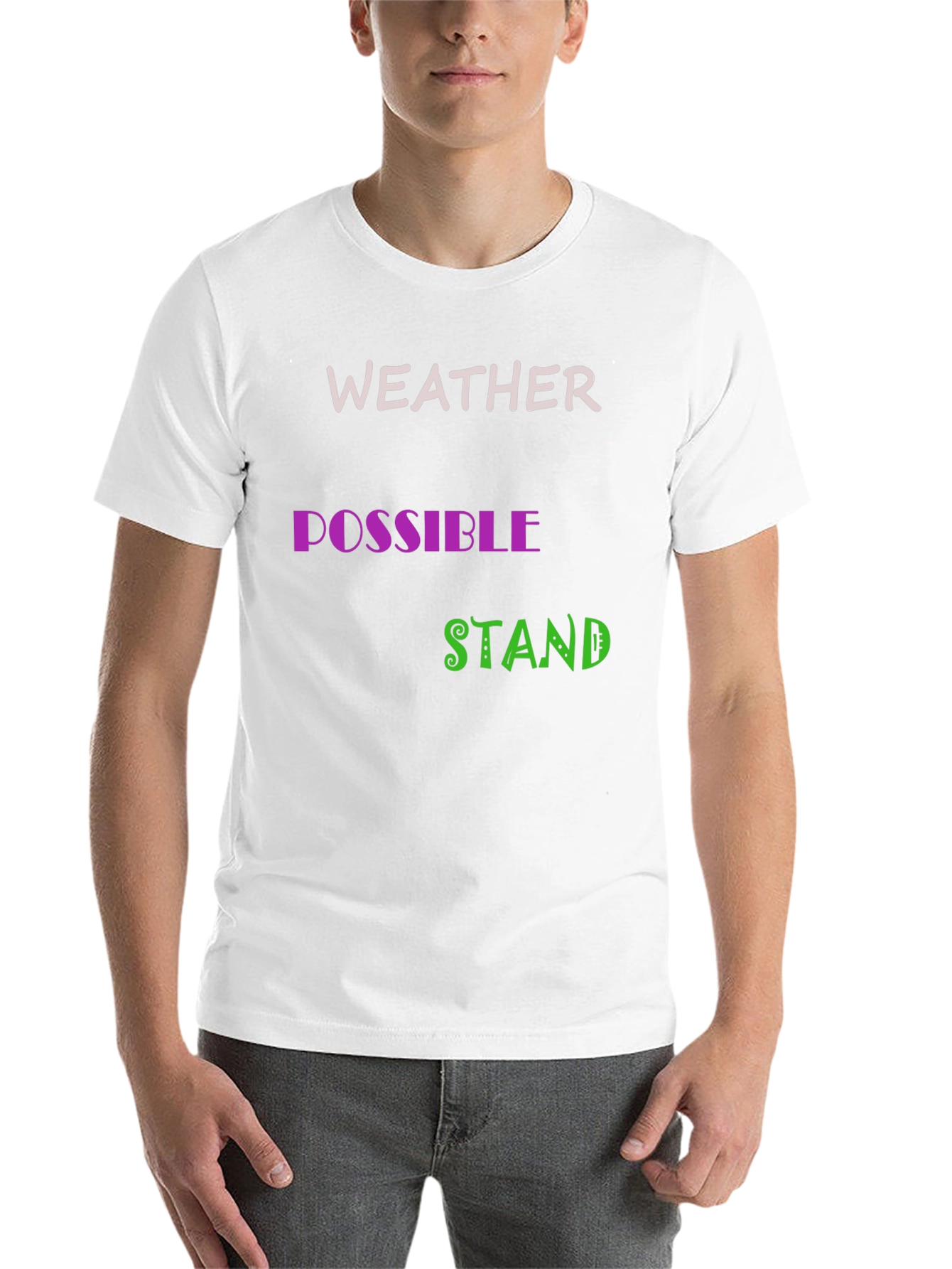 Black Weather Possible Stand Black T-Shirt view 14
