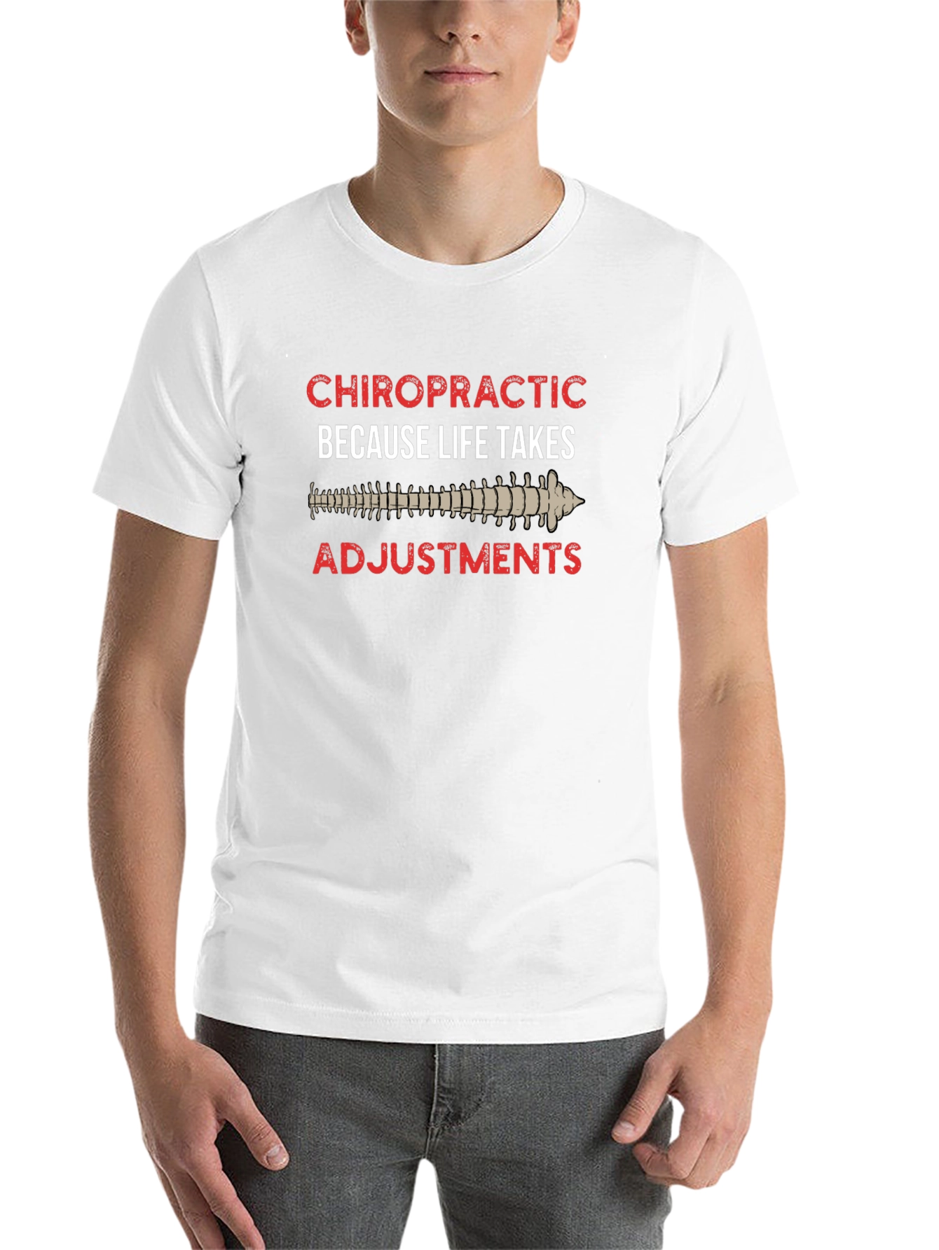 Black Chiropractic Adjustment Black T-Shirt view 14