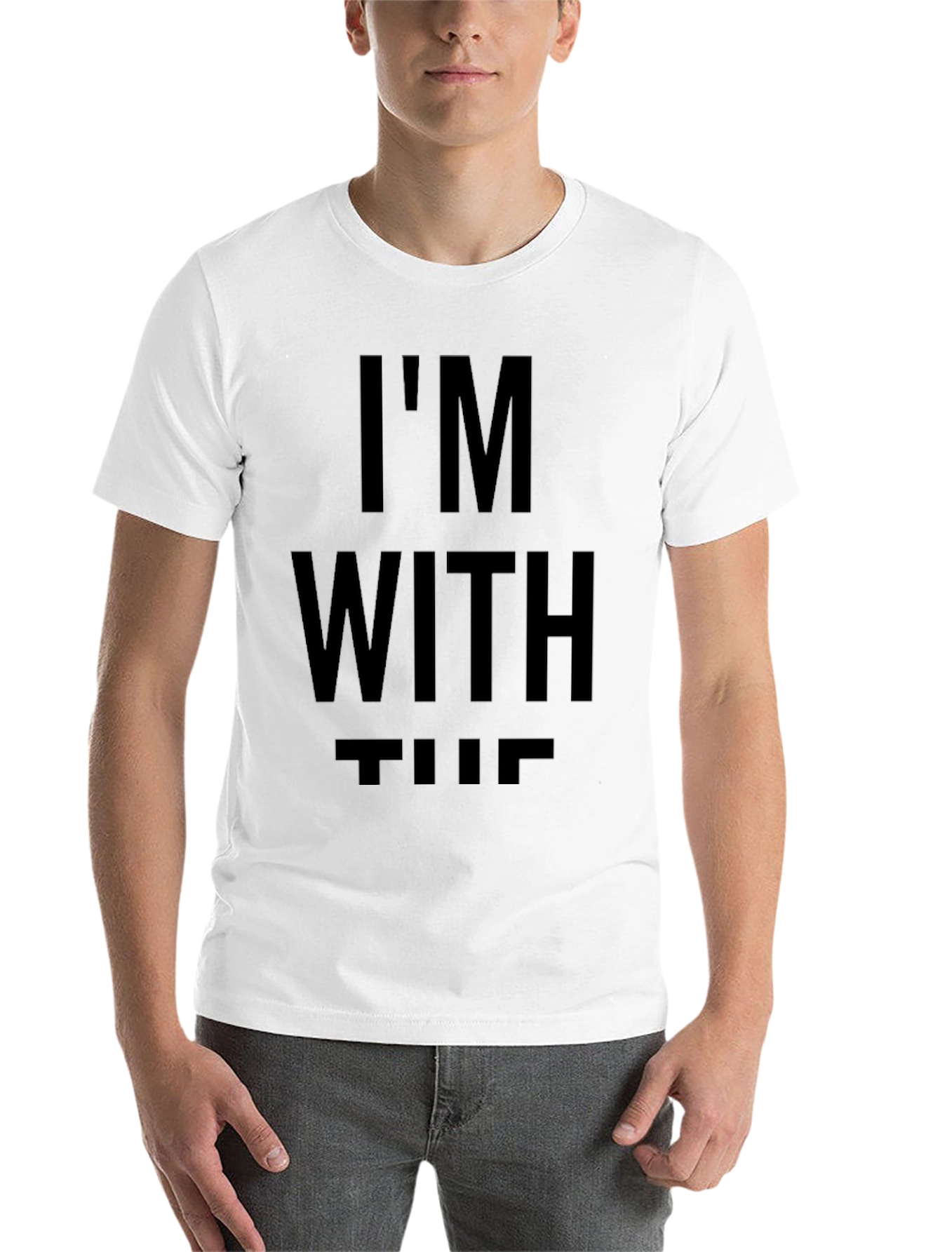 Black I'm With The Band Graphic Tee - Black Cotton Blend view 14