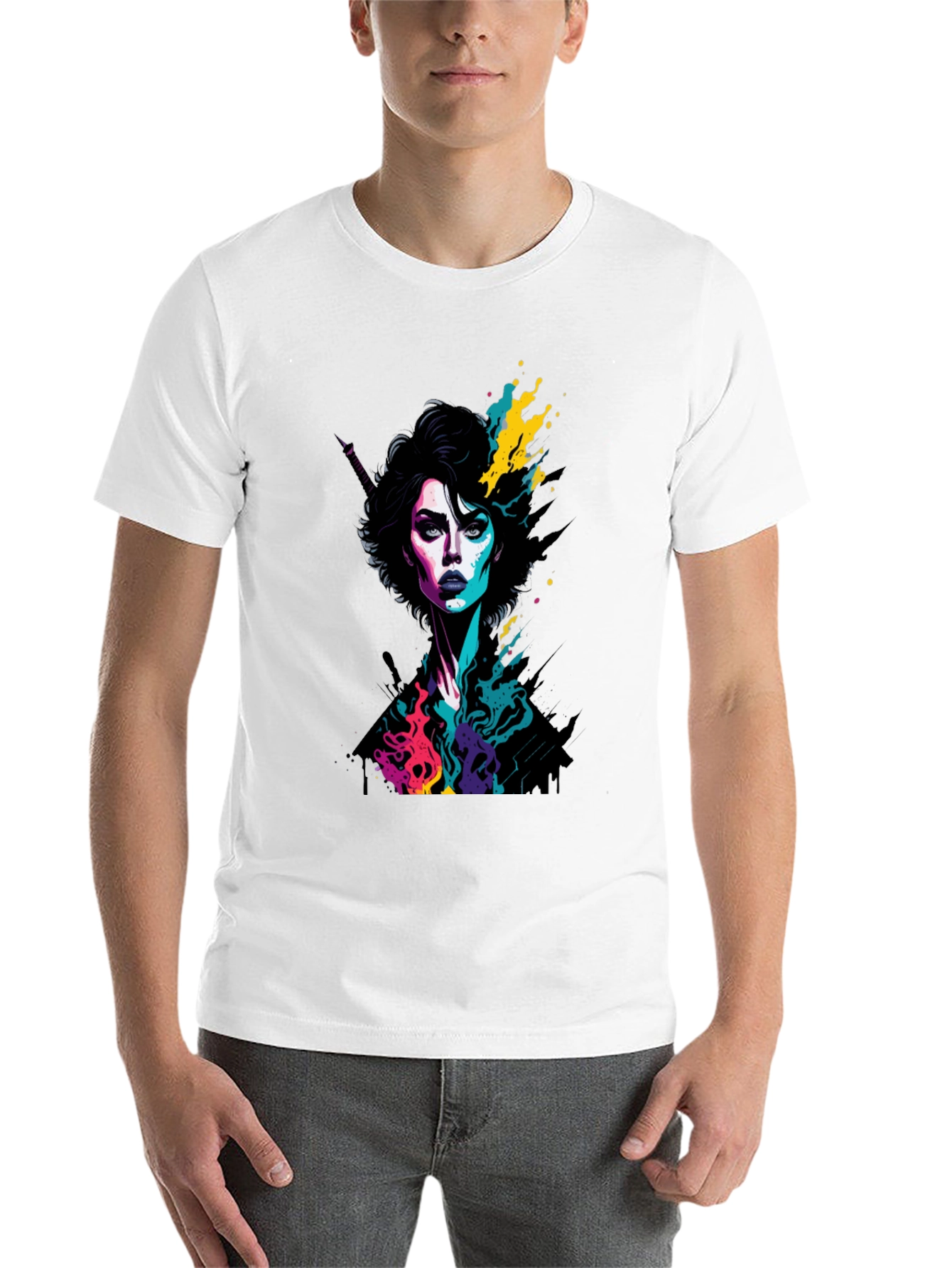 Black Vibrant Woman Graphic Tee - Bold Style! view 14