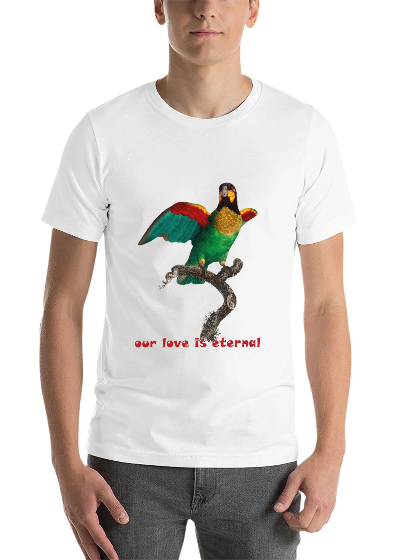 Parrot Graphic T-Shirt: Eternal Love Tee - 14