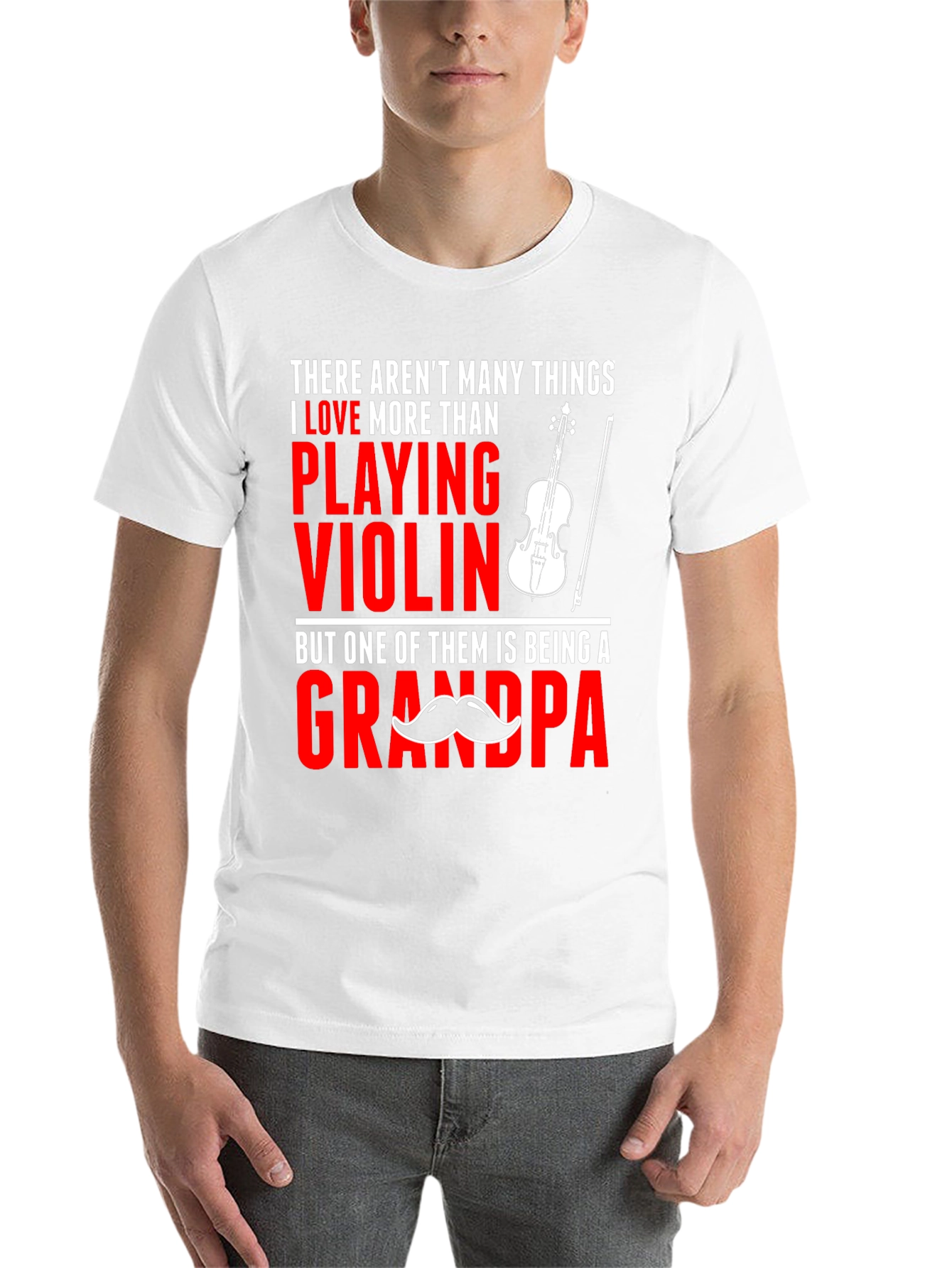 Black Violin Grandpa T-Shirt: Love Playing Grandpa Tee view 14