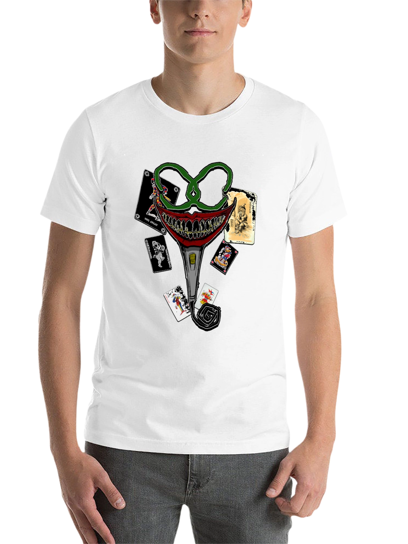 Joker Card T-Shirt - Crazy Clown Design - 14