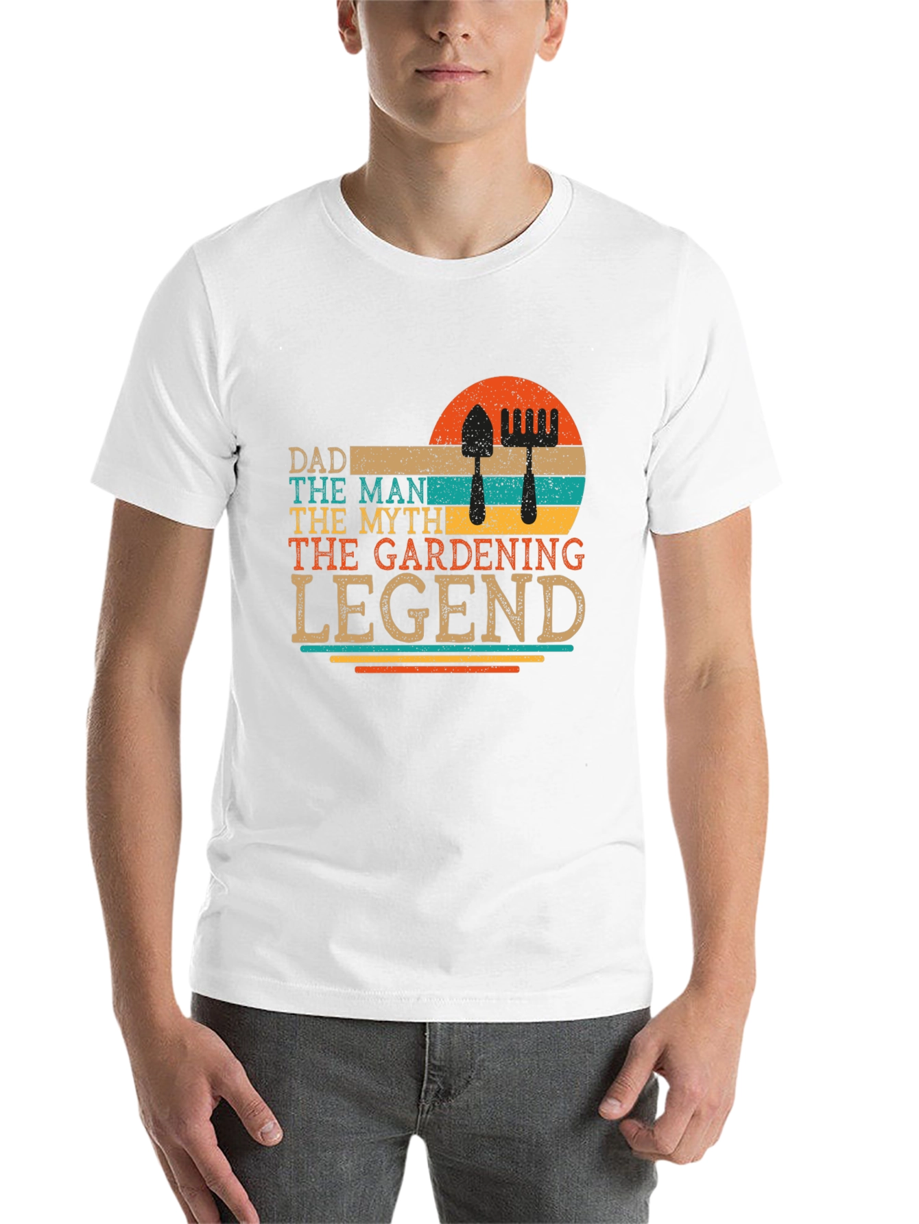 Black Dad Gardening Legend Retro Graphic Tee view 14