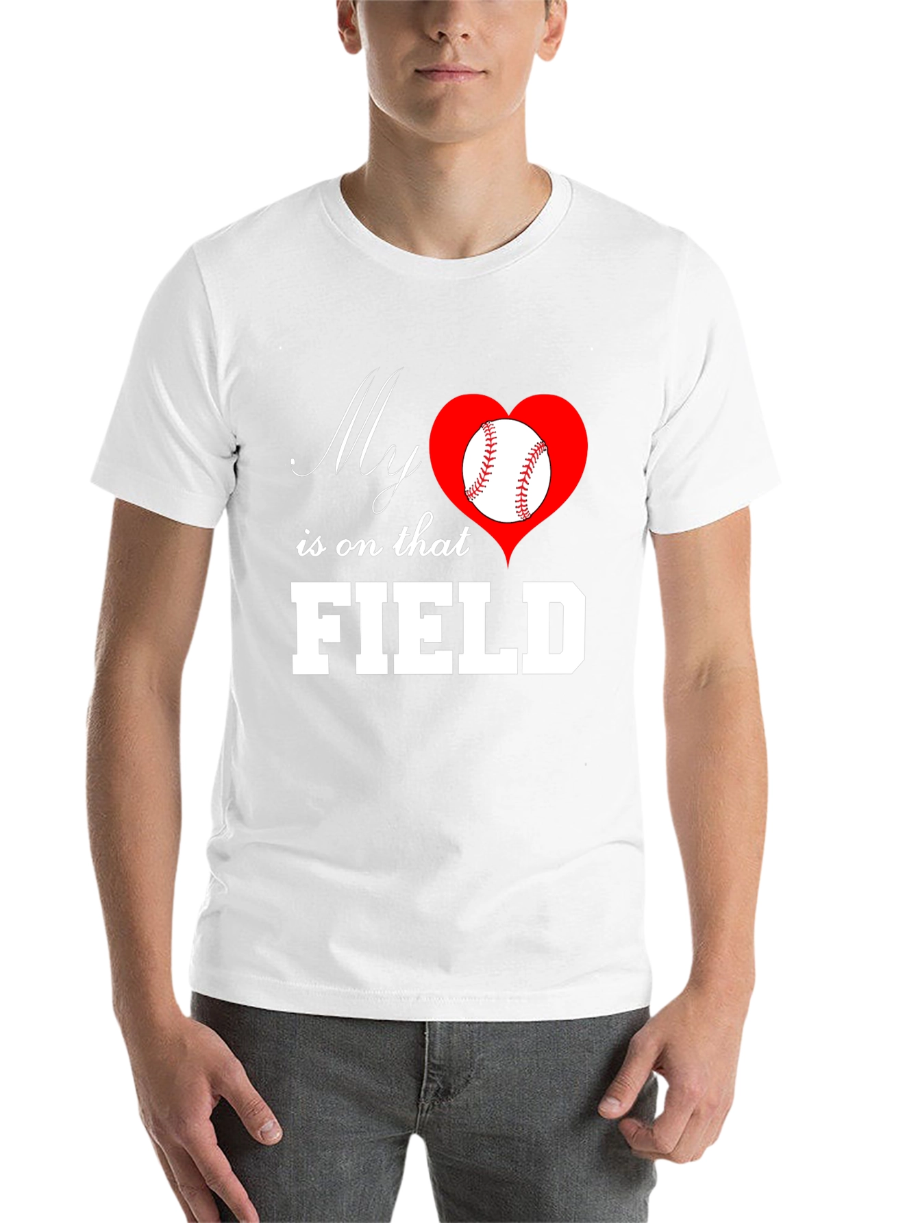 Black Baseball Mom T-Shirt: My Heart is on That Field view 14