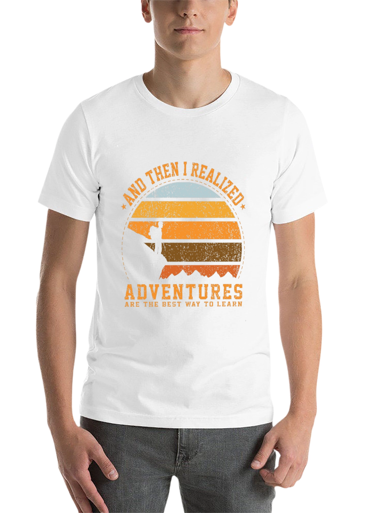 Black Adventure Awaits T-Shirt - Unisex Tee view 14