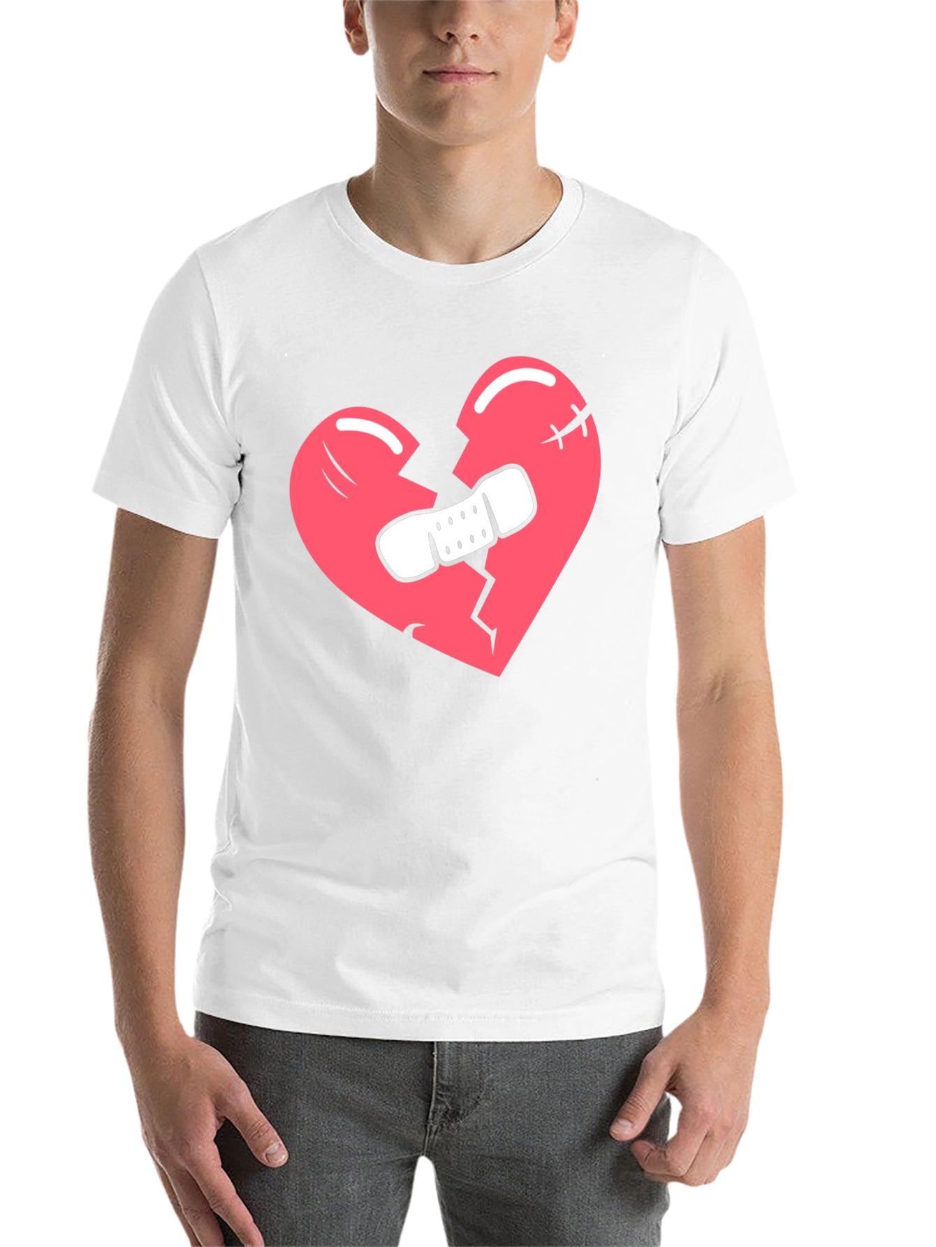 Black Broken Heart T-Shirt - Black Graphic Tee view 14