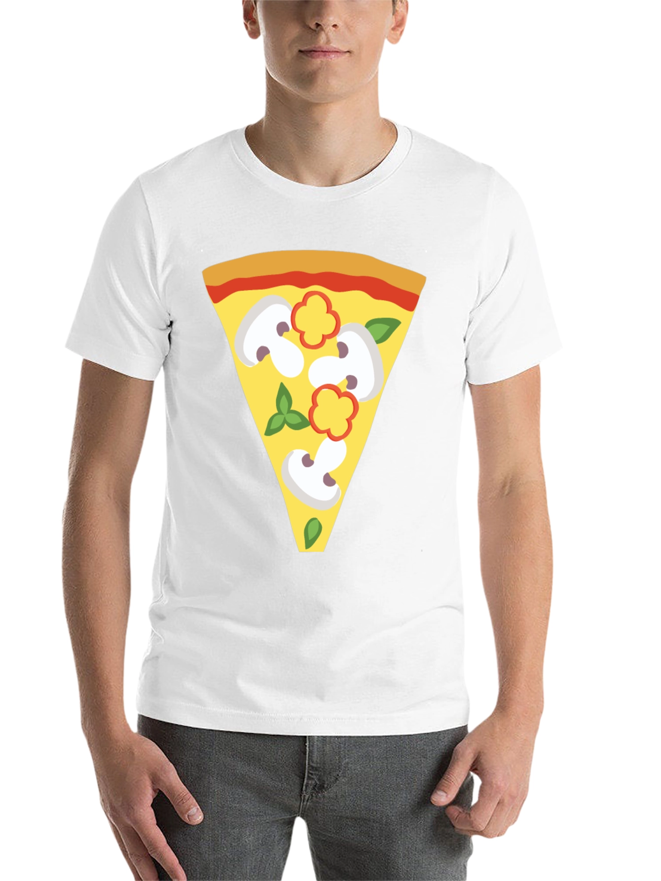Black Pizza Slice Graphic Tee - Unique Foodie T-Shirt view 14