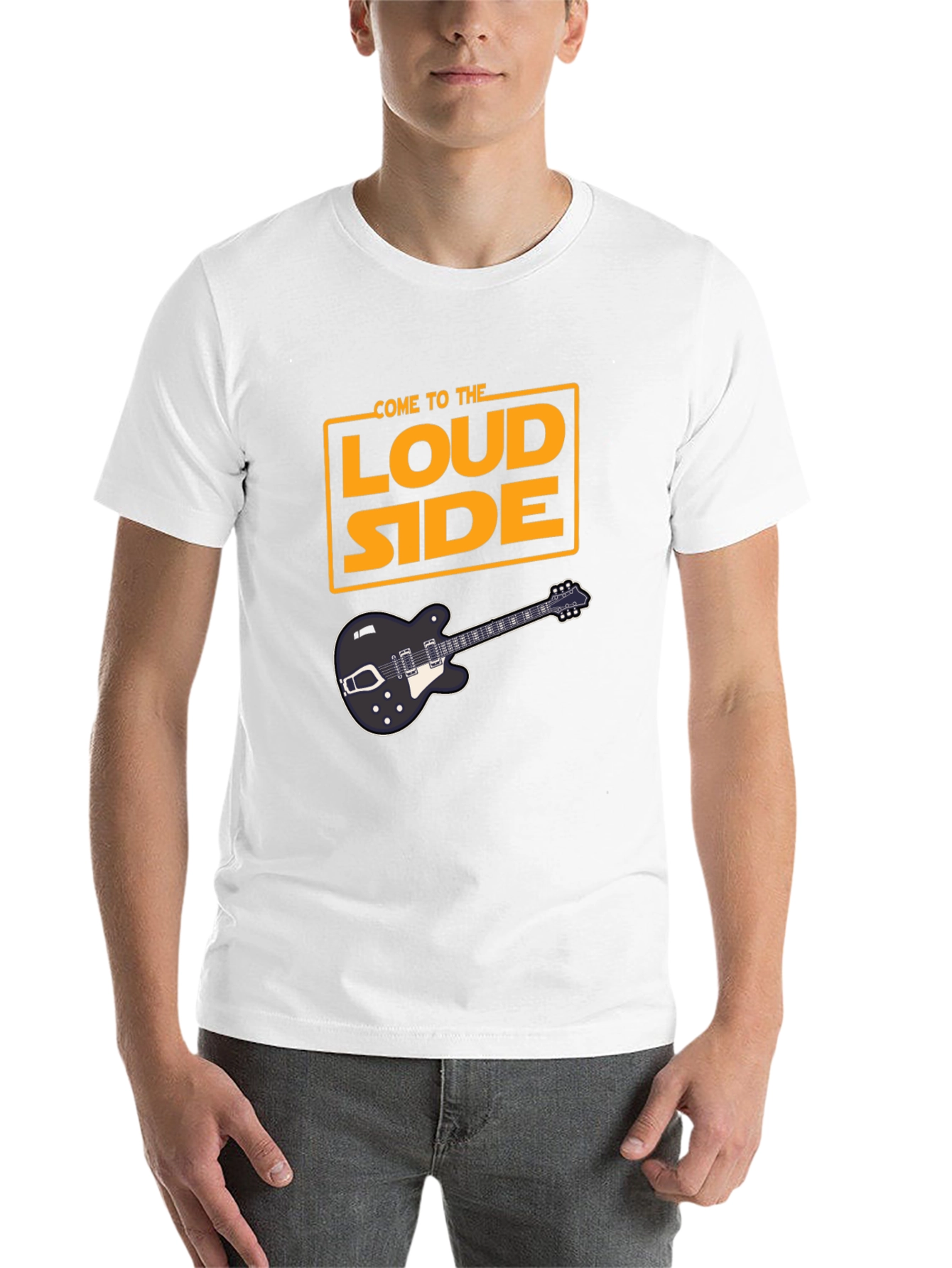 Black Come To The Loud Side T-Shirt - Black Guitar Tee view 14