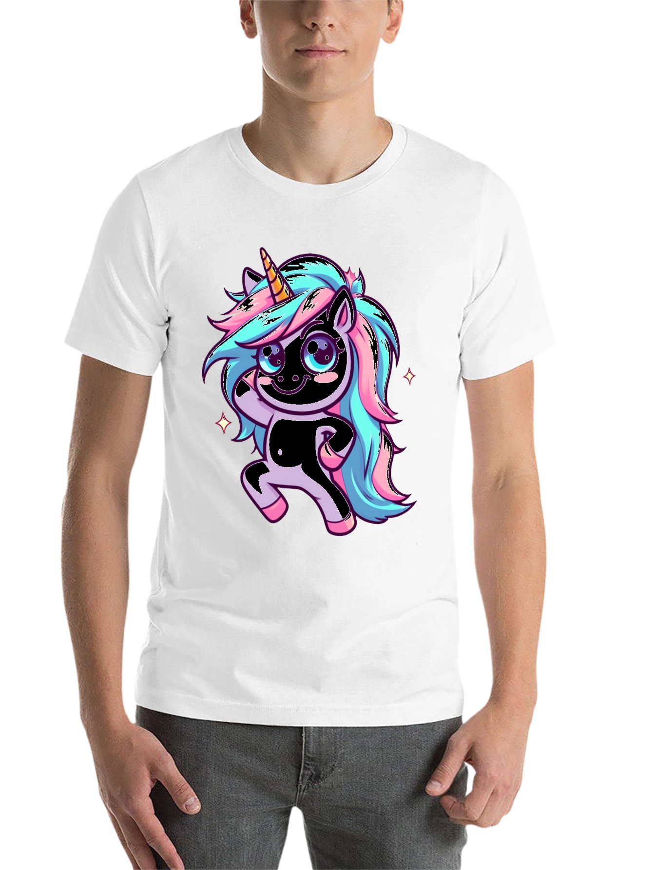 Black Unicorn Graphic Black T-Shirt view 14