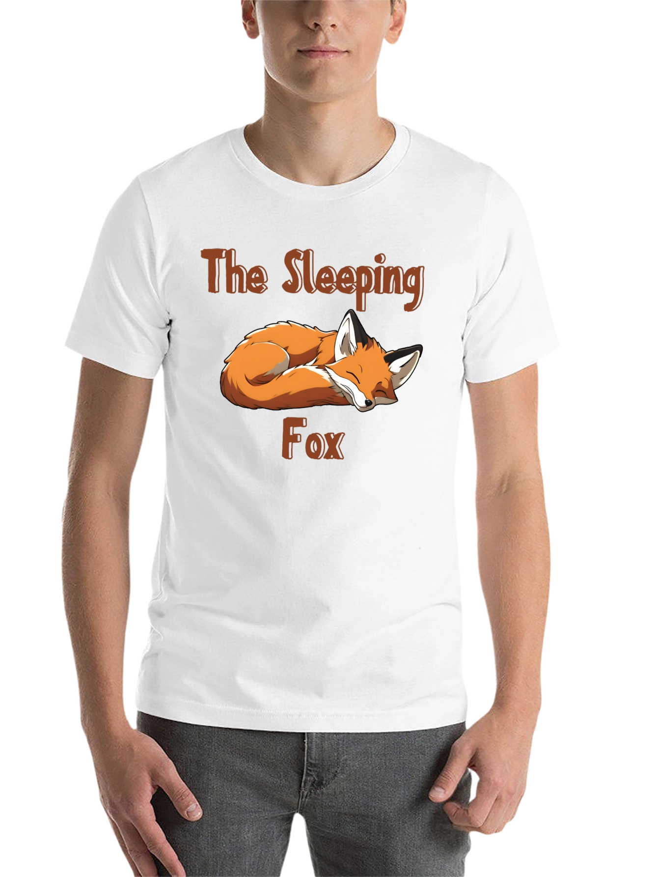 Black Sleeping Fox Graphic Tee - Black view 14