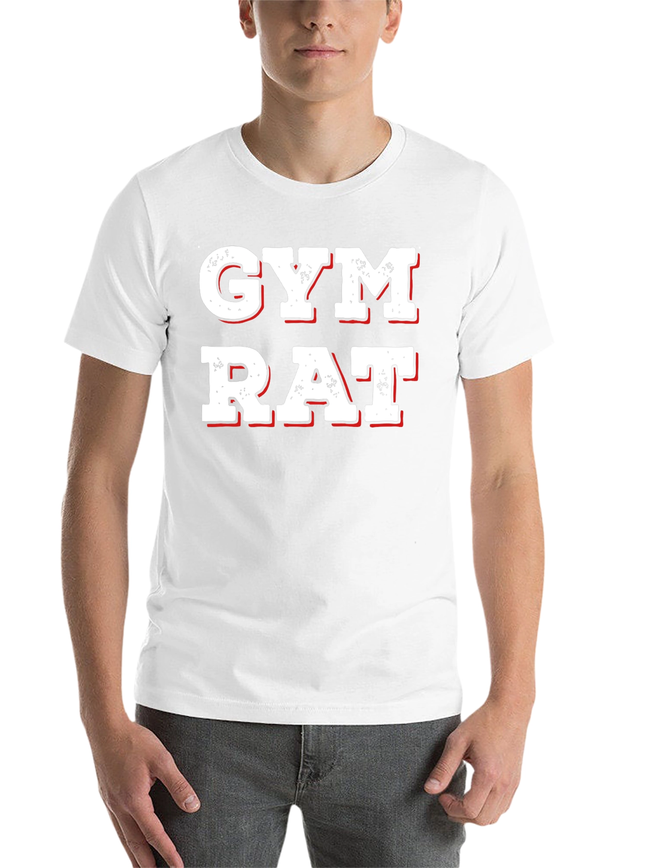 Black Gym Rat Graphic T-Shirt - Black view 14