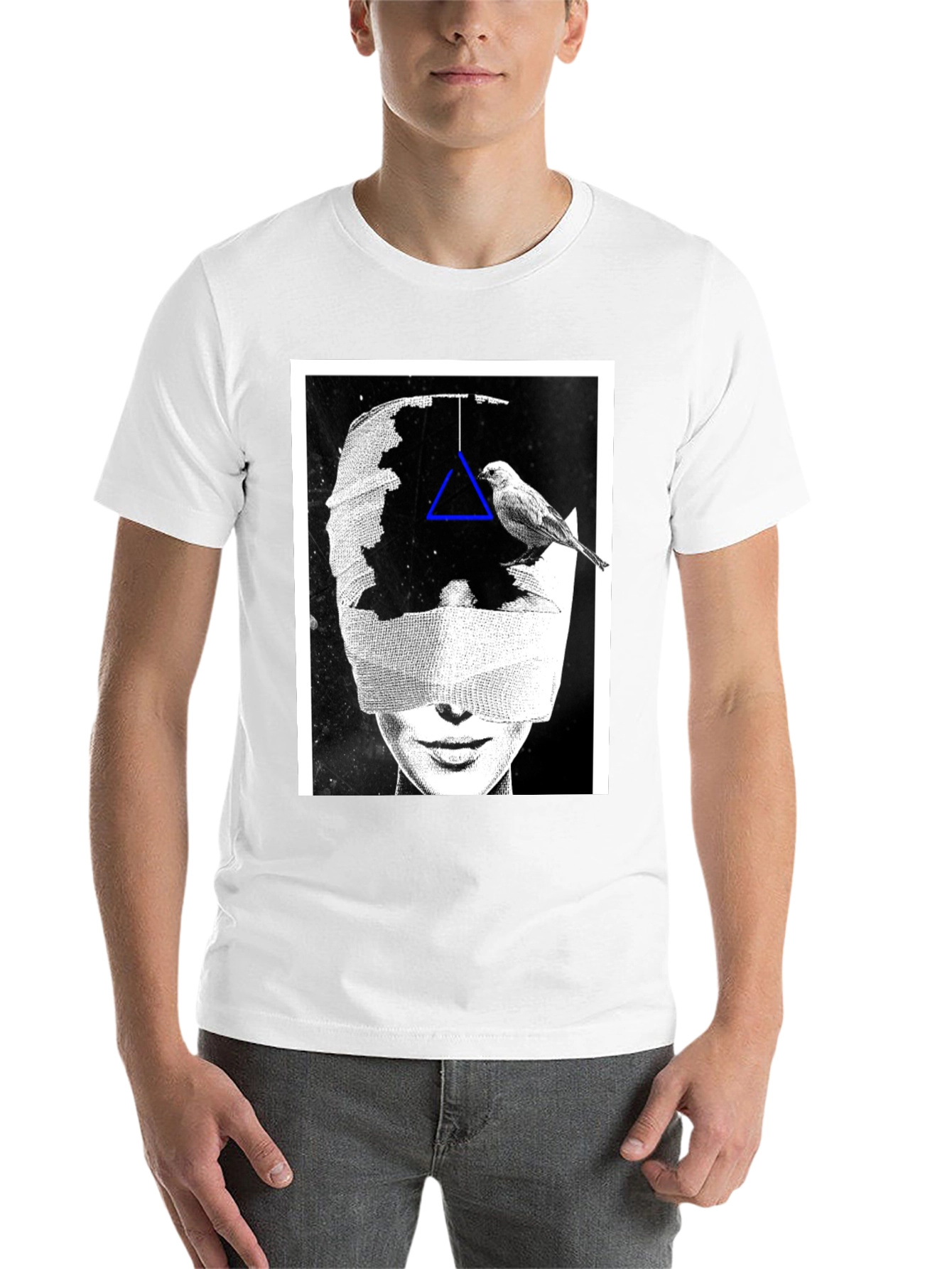 Black Abstract Graphic Print T-Shirt view 14