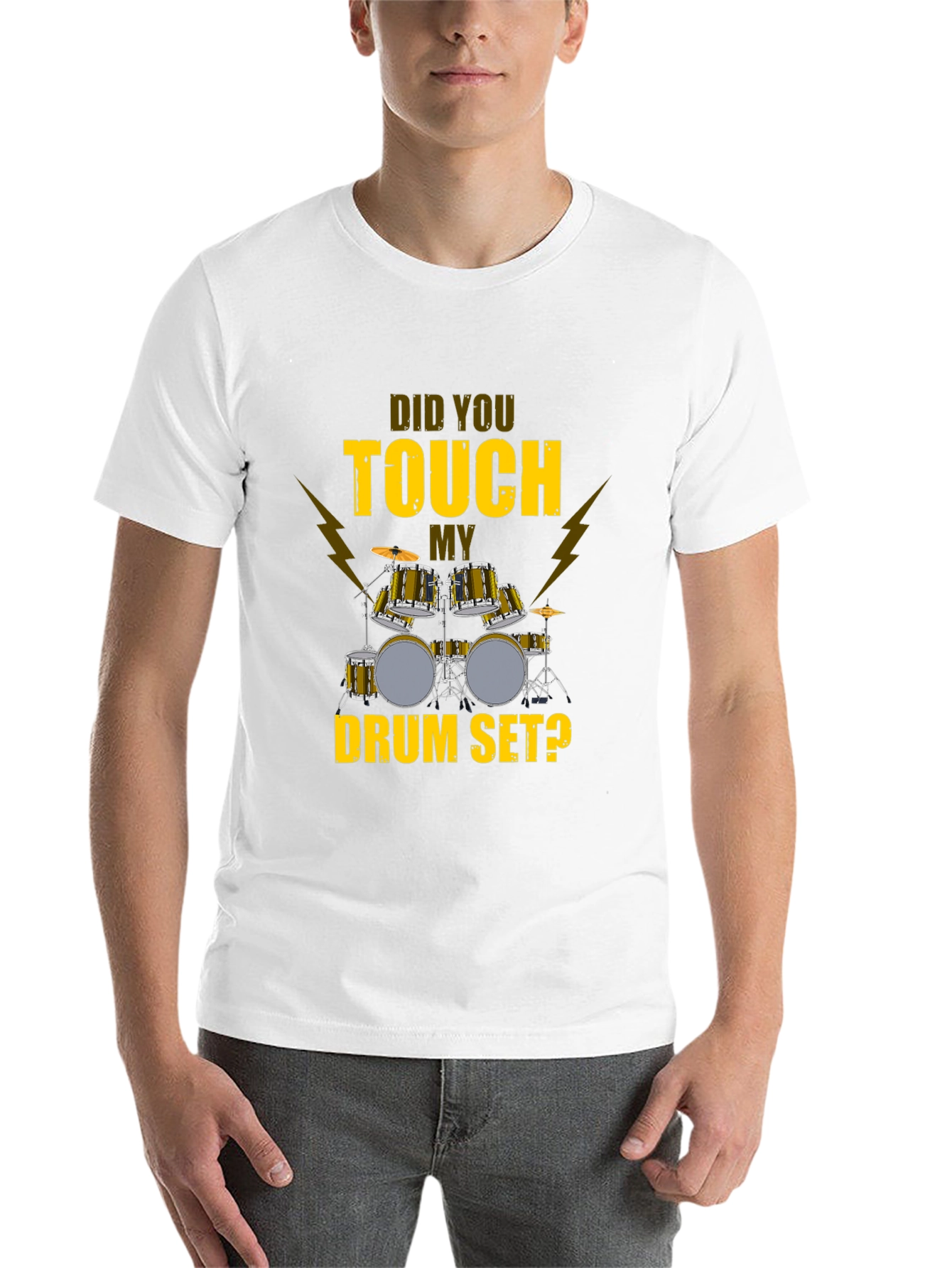 Black Did You Touch My Drum Set T-Shirt view 14