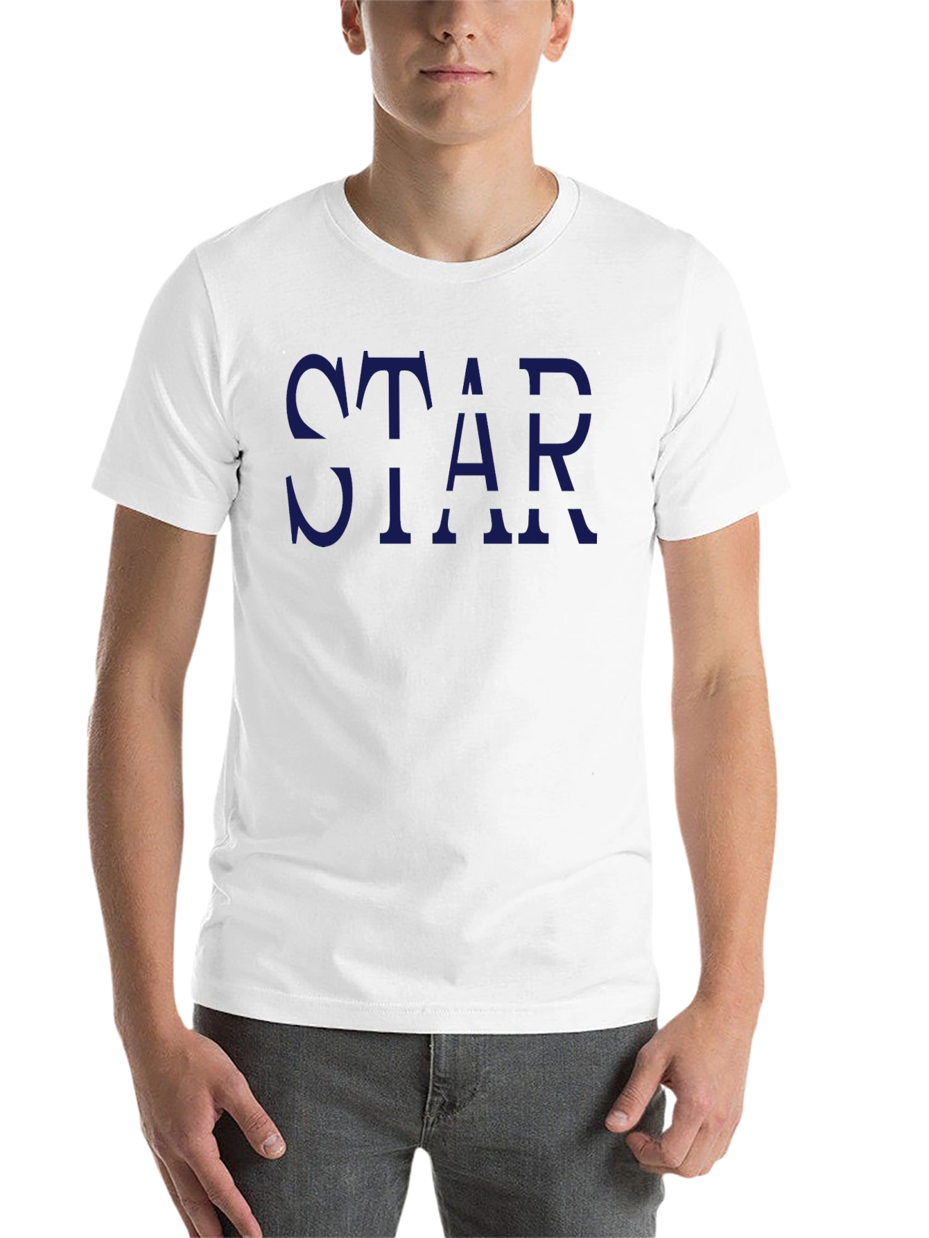 Black Star Graphic Print Crew Neck T-Shirt view 14