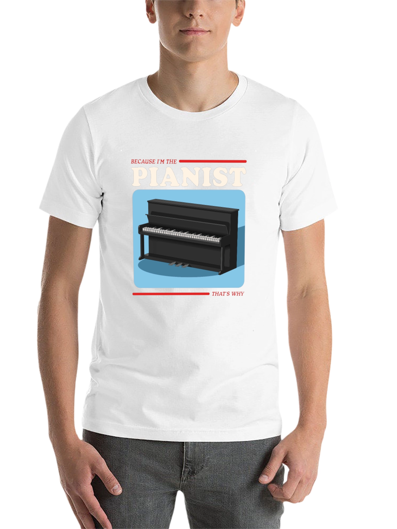 Black Pianist Graphic T-Shirt - Music Lover Tee view 14